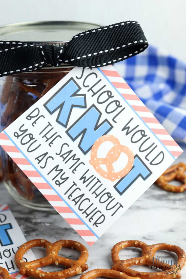 Cute Pretzel Teacher Appreciation Printable Gift Tag intended for Pretzel Teacher Appreciation Free Printable