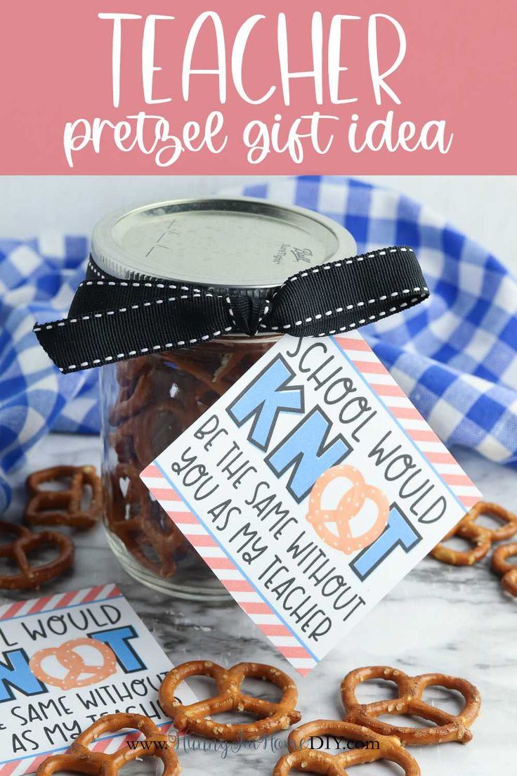 Cute Pretzel Teacher Appreciation Printable Gift Tag with Pretzel Teacher Appreciation Free Printable