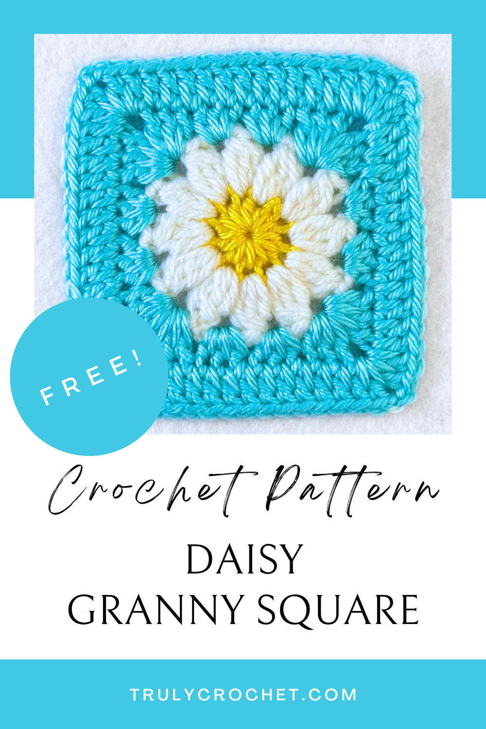 Daisy Granny Square - Free Crochet Pattern - Truly Crochet with regard to Free Printable Daisy Granny Square Crochet Pattern