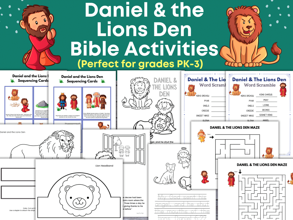 Daniel And The Lions Den Coloring Page (Free Printable) - Simply regarding Free Printable Daniel and the Lion&amp;amp;#039;s Den Printable Craft