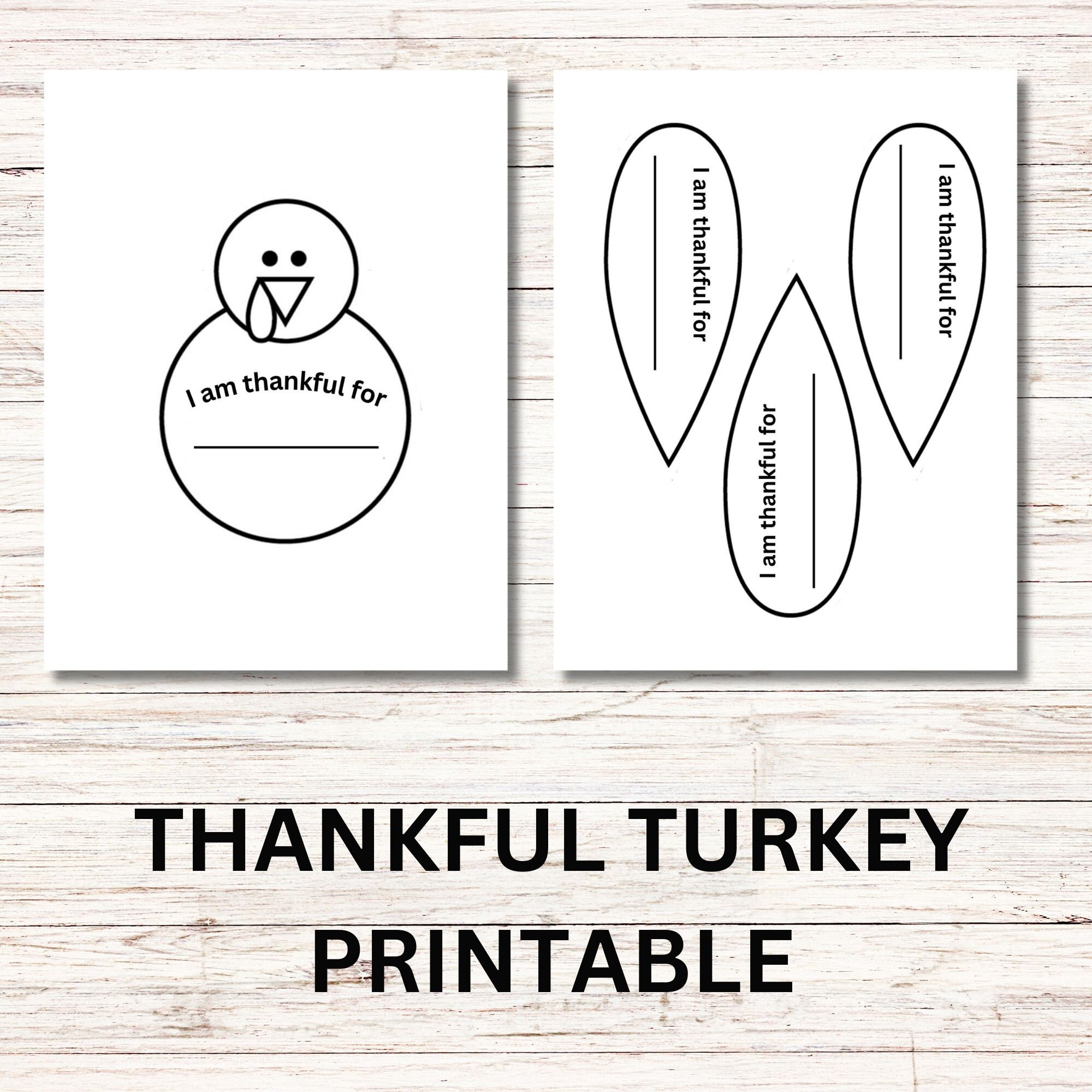 Dankbare Türkei Zum Ausdrucken, Dankbare Türkei, Ich Bin Dankbar inside What I Am Thankful For Turkey Feathers Free Printable