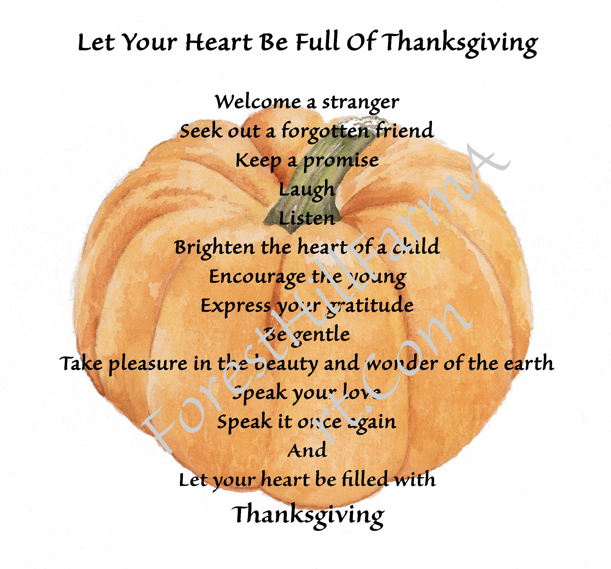 Danksagungsgruß/Thanksgiving Poem Print Ready - Etsy.de pertaining to Thanksgiving Poem For A Friend