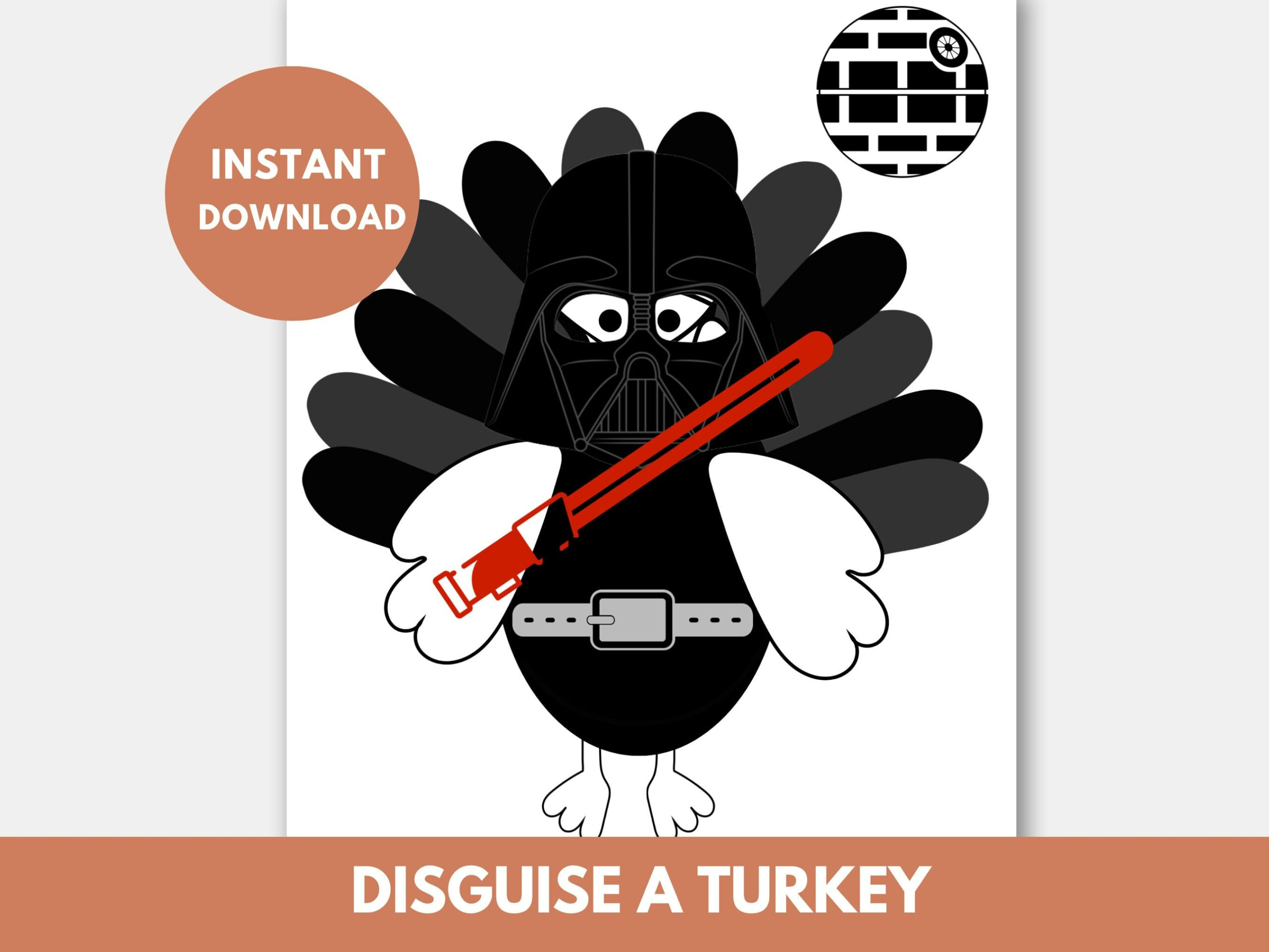 Darth Vader Turkey Disguise Template Printable | Disguise A Turkey with regard to Turkey In Disguise Darth Vader