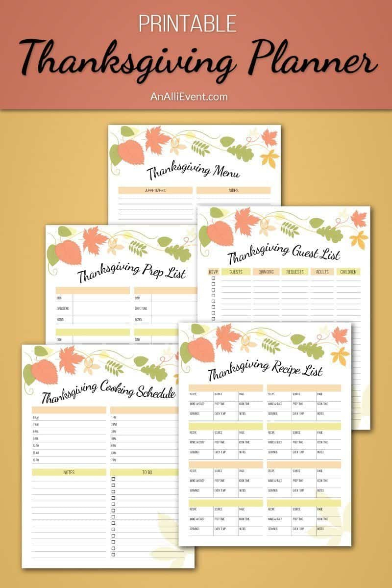Deep Fried Turkey with Thanksgiving Planner Printable Free