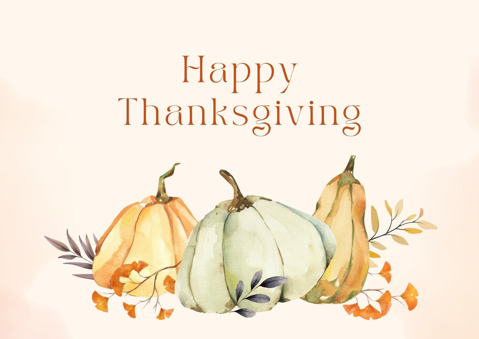 Design And Print Custom Landscape Thanksgiving Cards | Canva inside Happy Thanksgiving Free Printable Images