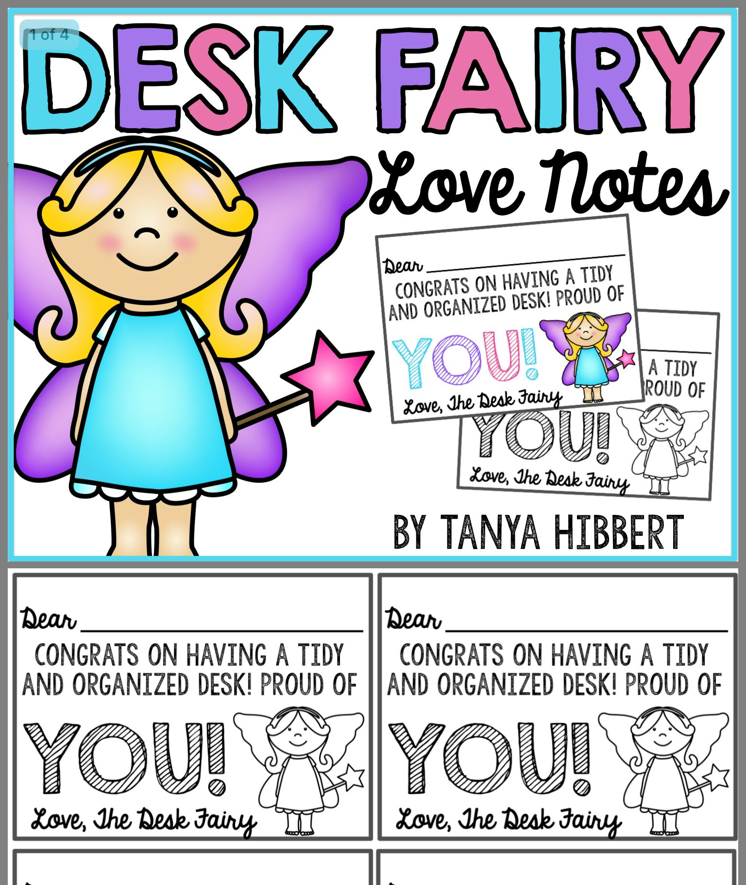 Desk Fairy Printable - Printable Party Favors in Desk Fairy Notes Free Printable