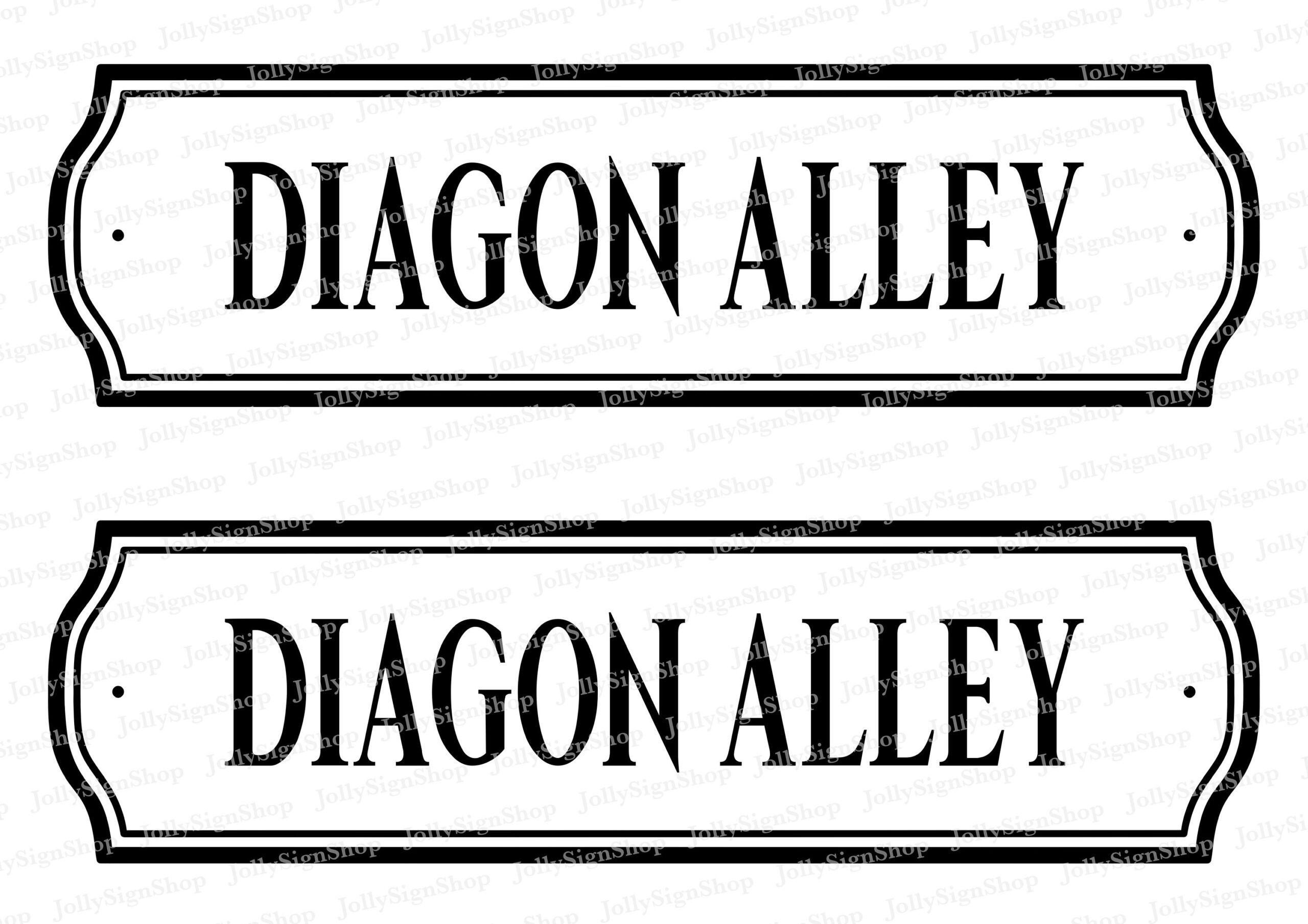 Diagon Alley - Printable Street Sign - Digital Cheap Printable Jpg with regard to Diagon Alley Sign Printable Free