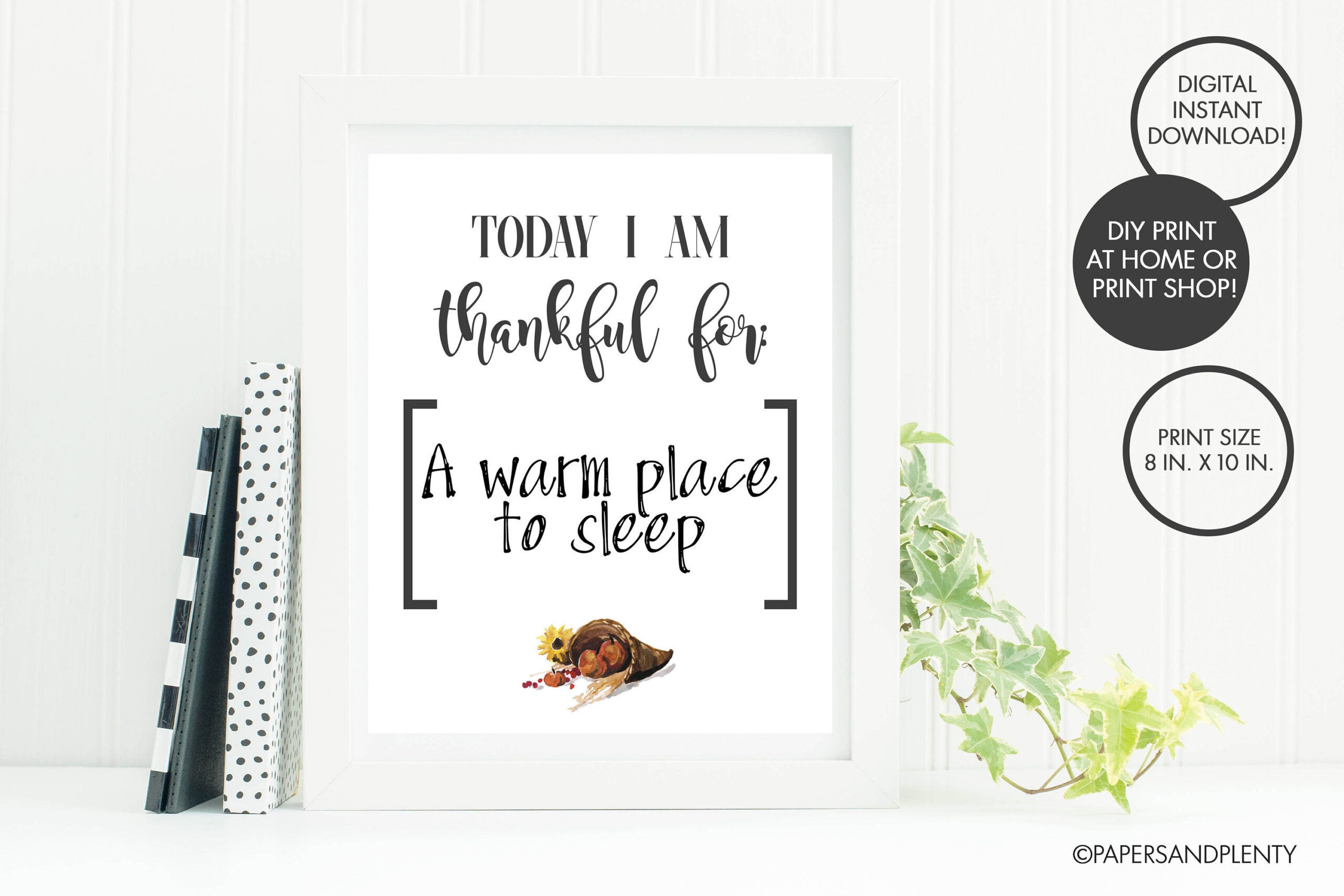 Digital File - "Today I Am Thankful For" Sign | Fill In The Blank with regard to I Am Thankful For Printable Quote