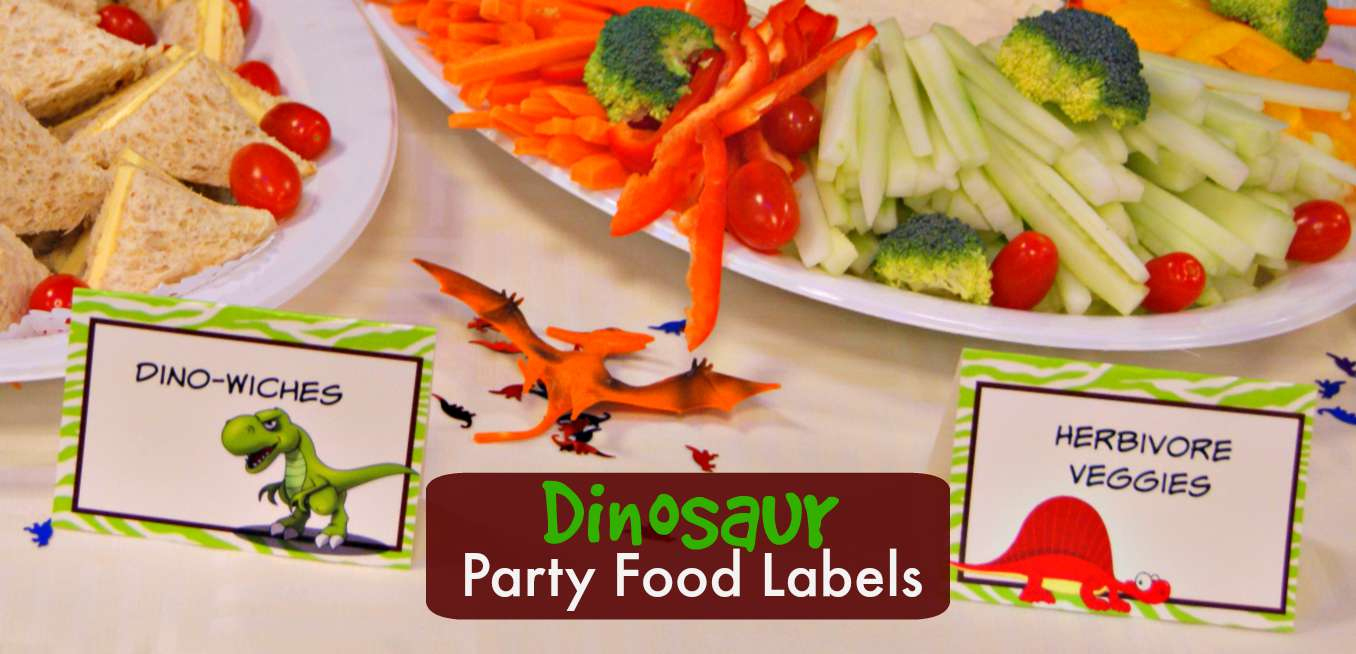 Dinosaur Party Printable &amp;#039;Food Labels&amp;#039; - Supermommy within Dinosaur Food Labels Free Printable