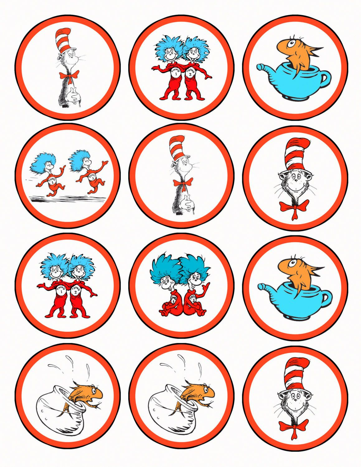 Discover 8 Dr Seuss Cupcake Toppers And Free Printable Dr Seuss within Printable Dr Seuss Cupcake Toppers