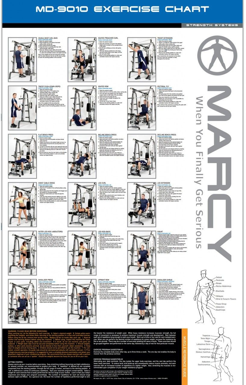 Discover 8 Gym Workout Chart And Marcy Home Gym Ideas | Weight with Printable Smith Machine Exercise Chart