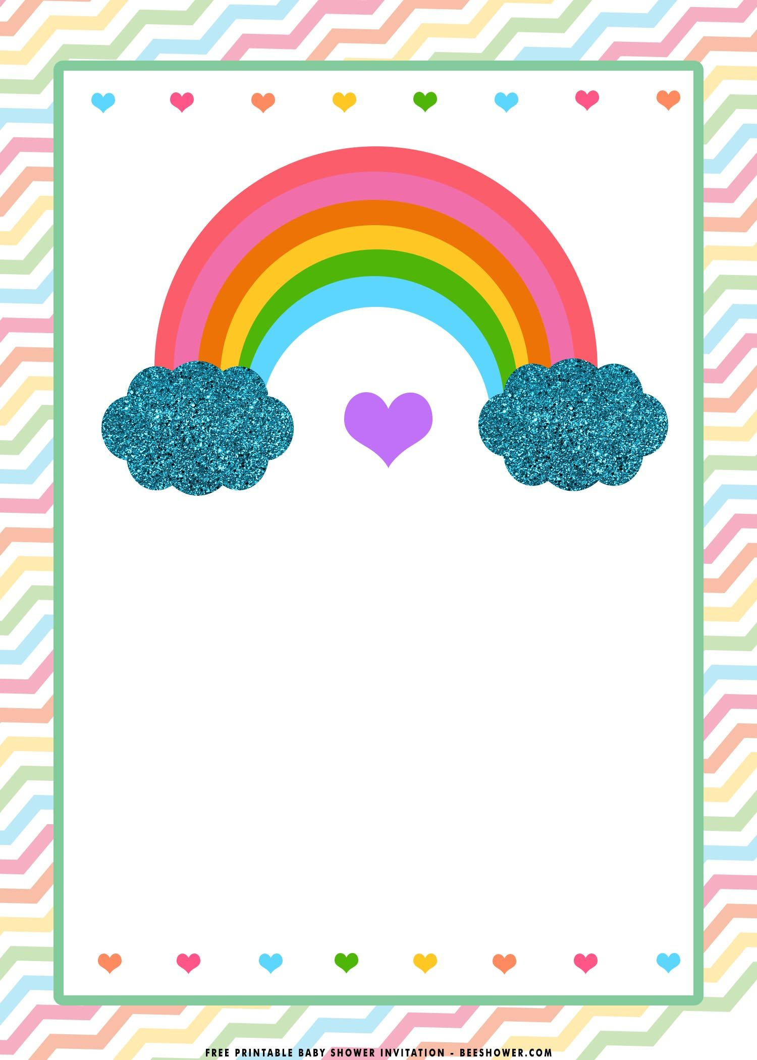 Discover 8 Rainbow Template And Editable Rainbow Invitation Ideas with Rainbow Party Free Printables