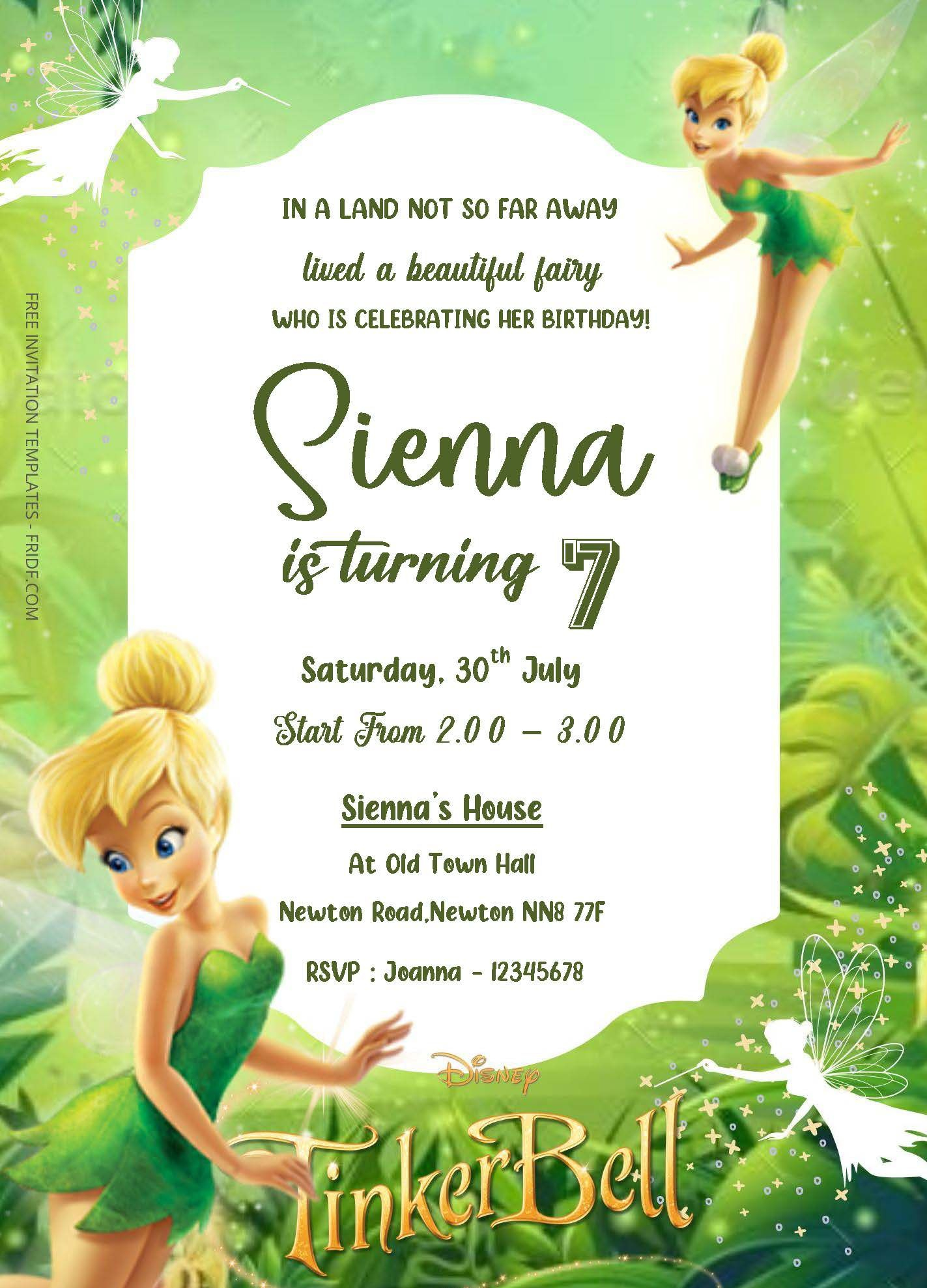 Discover 9 Tinkerbell Party Invitation And Tinkerbell Party Ideas pertaining to Free Printable Tinkerbell Invitation Template