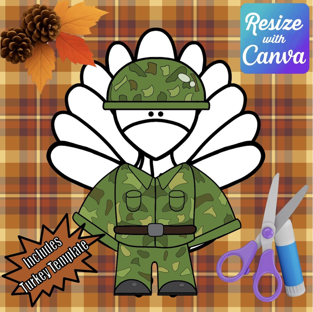 Disguise A Turkey- Army Disguise-Resizable! - Etsy regarding Turkey In Disguise Military