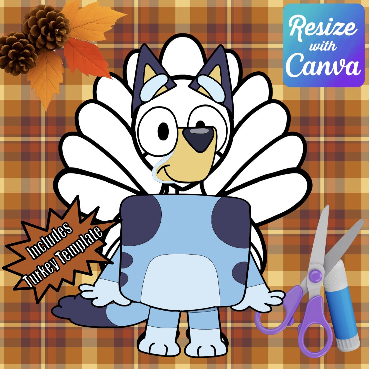 Disguise A Turkey-Blue Dog Disguise-Resizable! - Etsy with regard to Turkey in Disguise As a Dog