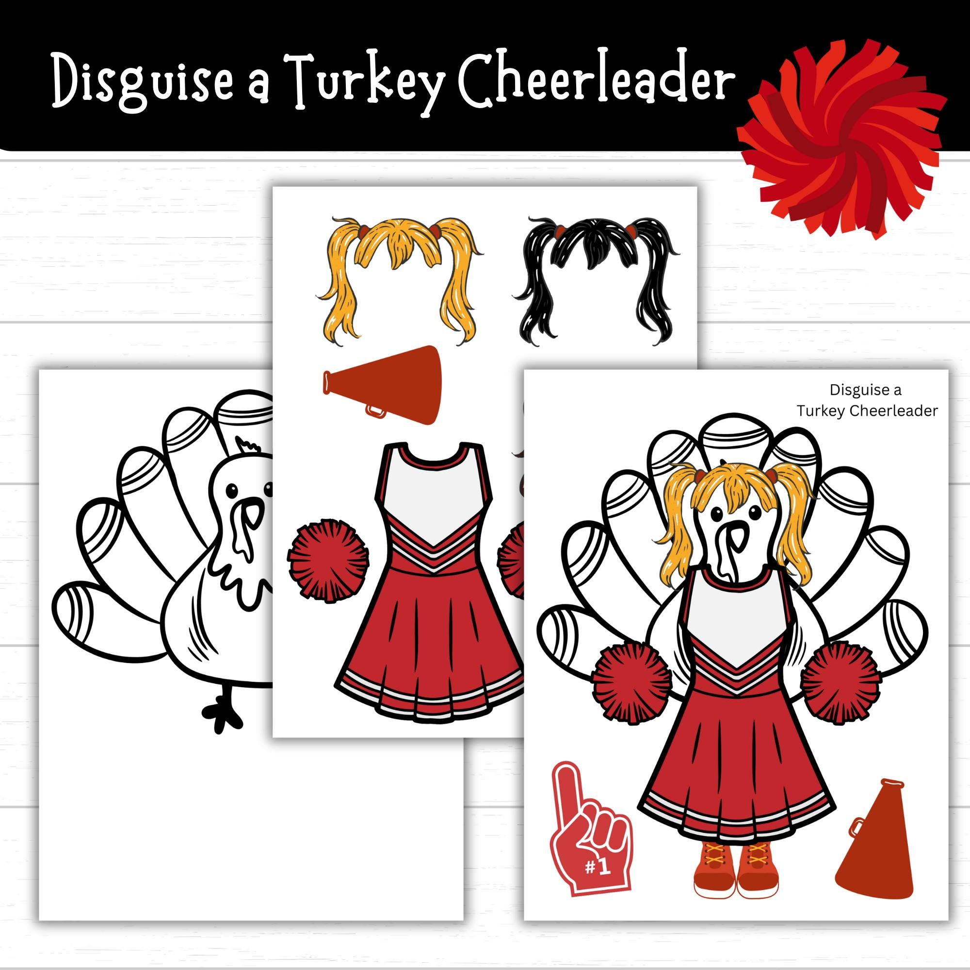 Disguise A Turkey Cheerleader, Cheerleader Turkey, Turkey In with regard to Cheerleader Turkey In Disguise