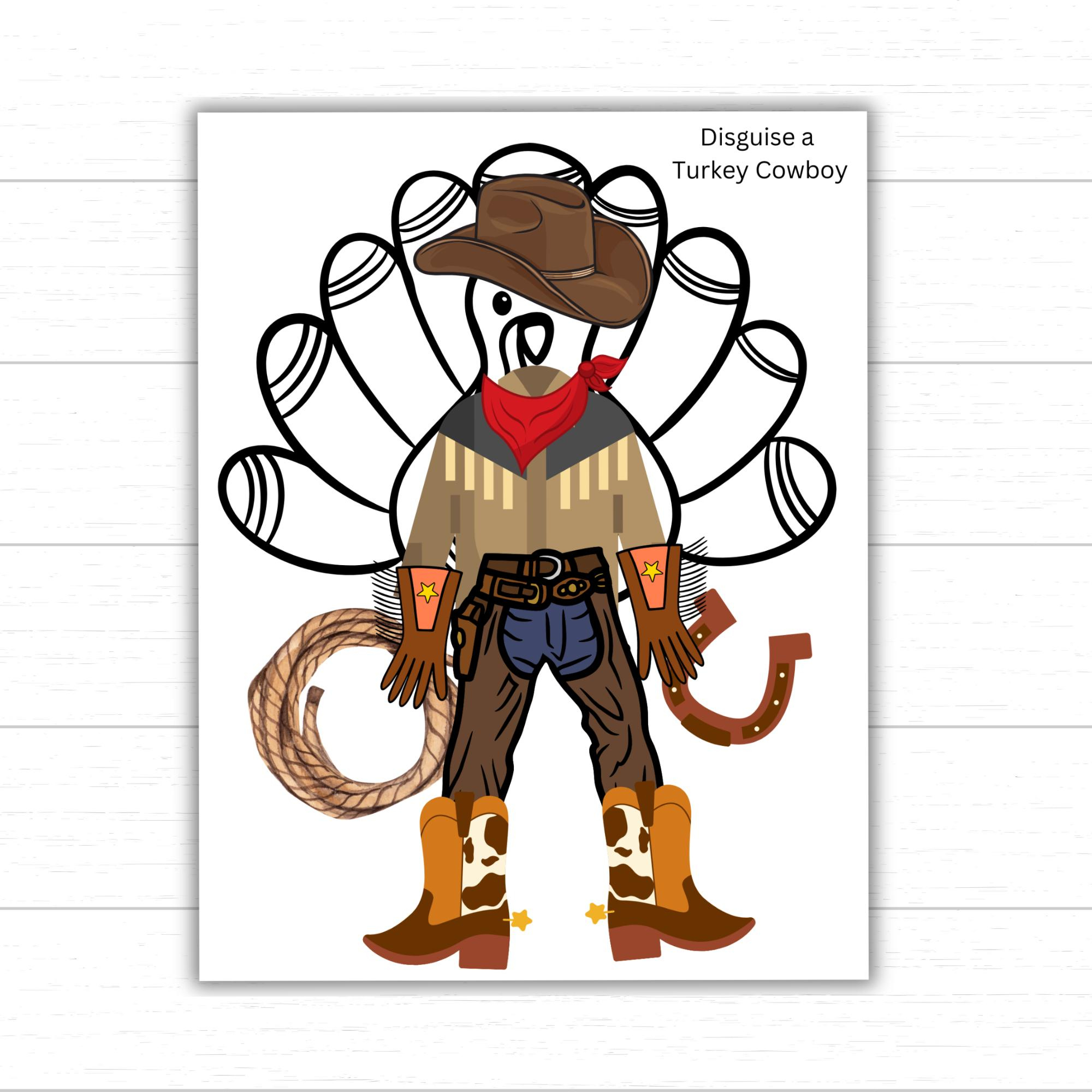 Disguise A Turkey Cowboy, Cowboy Turkey, Cowboy Turkey In Disguise regarding Turkey in Disguise Cowboy