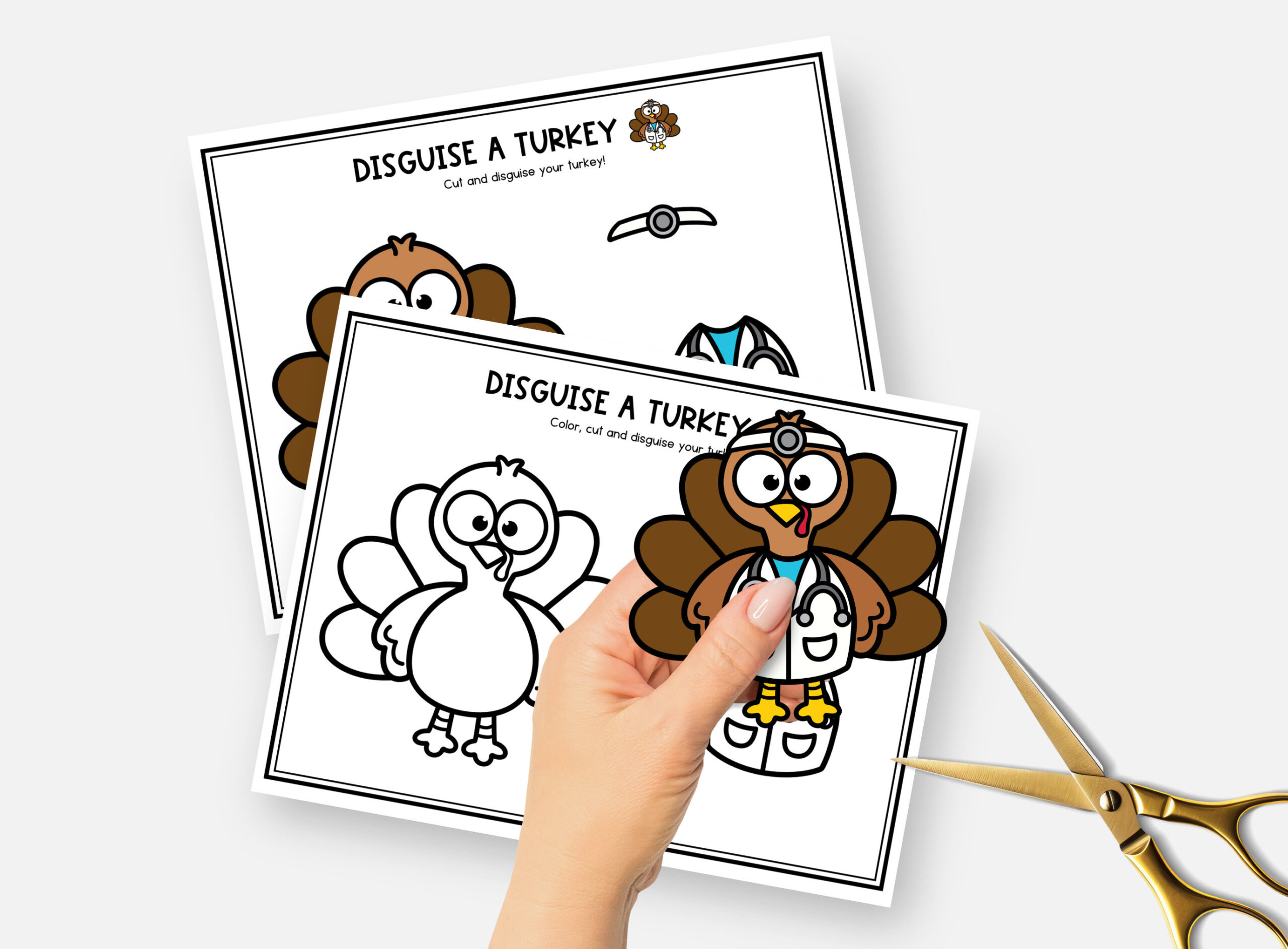 Disguise A Turkey, Doctor Disguise, Turkey In Disguise Project, Turkey Day Craft, Thanksgiving Bulletin Board Decor, Disguise Worksheets intended for Turkey in Disguise Doctor