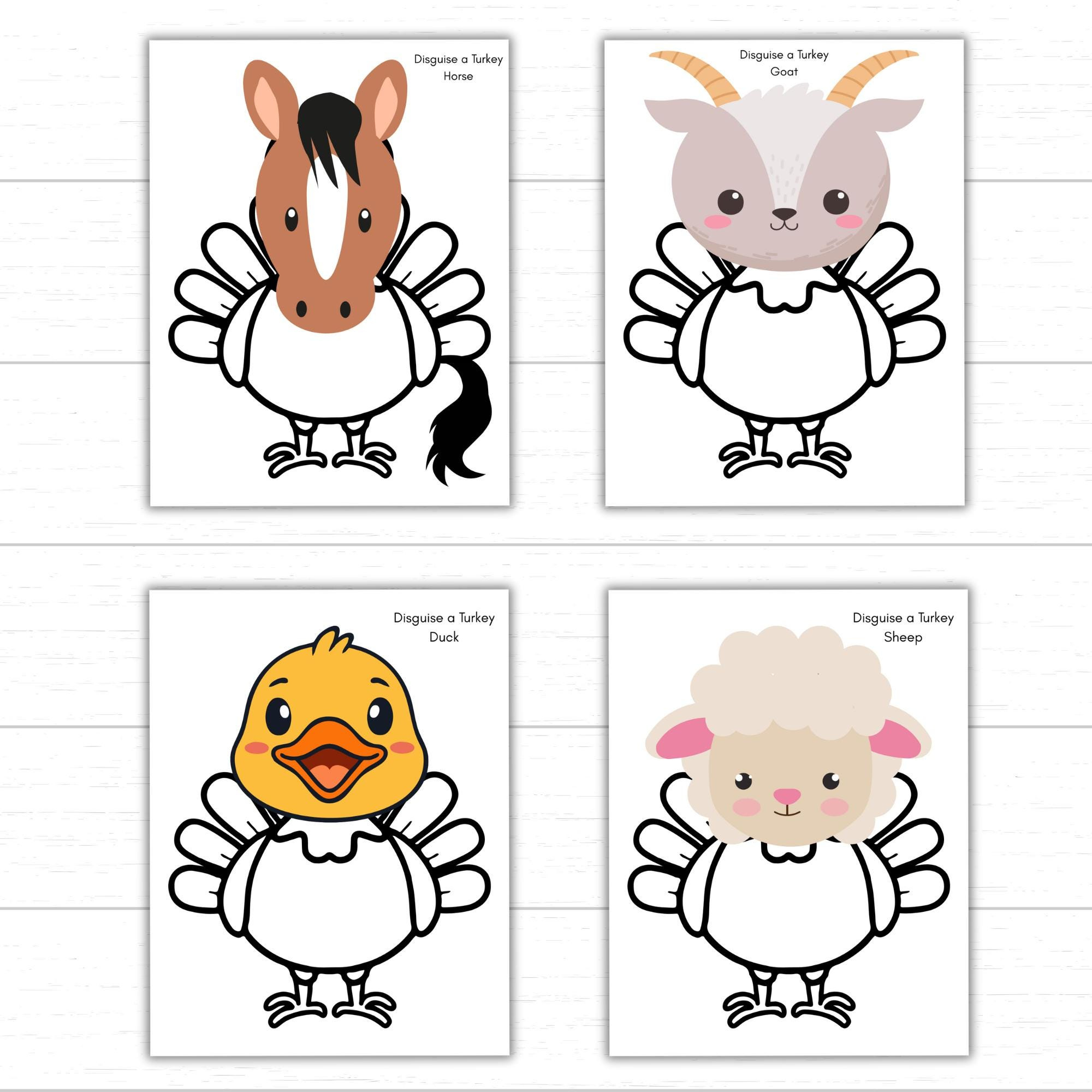 Disguise A Turkey Farm Animal Bundle, Farm Animal Thanksgiving inside Turkey In Disguise Horse