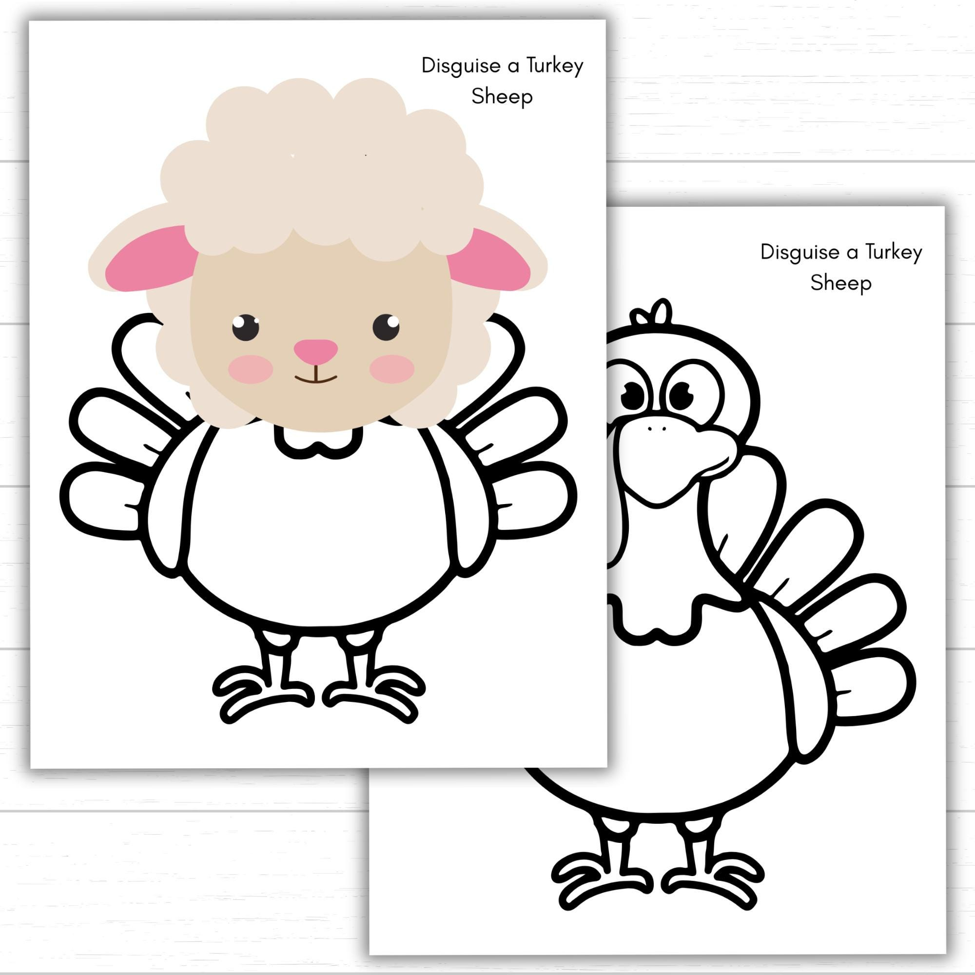 Disguise A Turkey Farm Animal Bundle, Farm Animal Thanksgiving intended for Turkey in Disguise Sheep