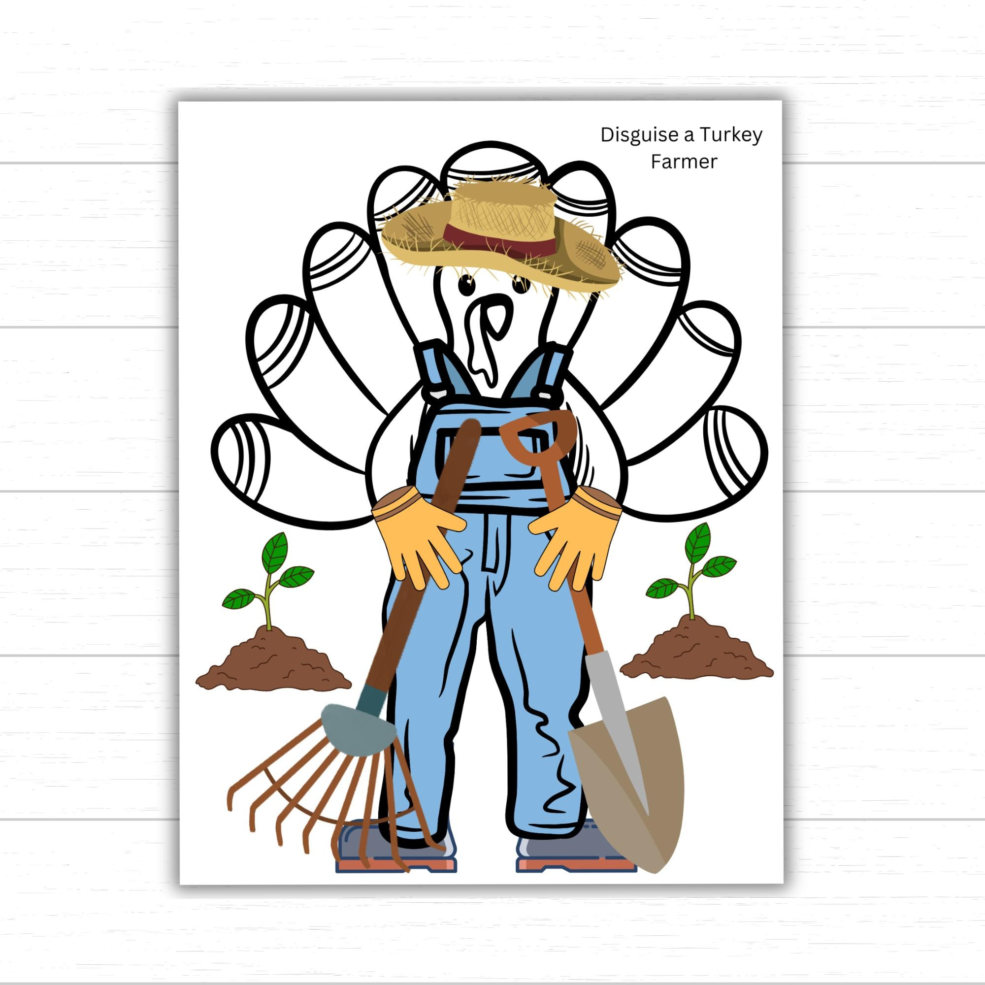 Disguise A Turkey Farmer, Farmer Turkey, Turkey In Disguise with Turkey in Disguise Farmer