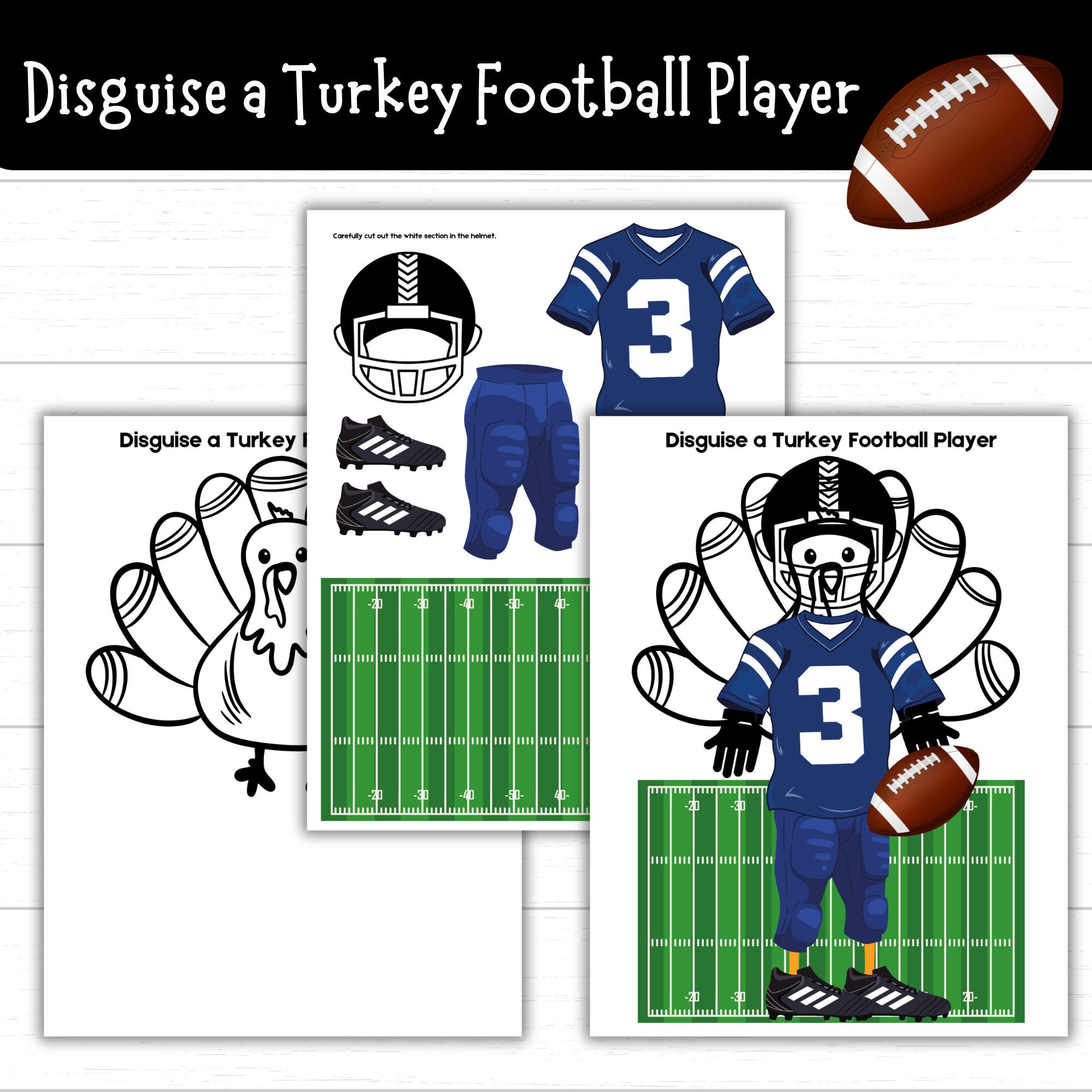 Disguise A Turkey Football Player, Turkey In Disguise Football in Football Player Turkey in Disguise