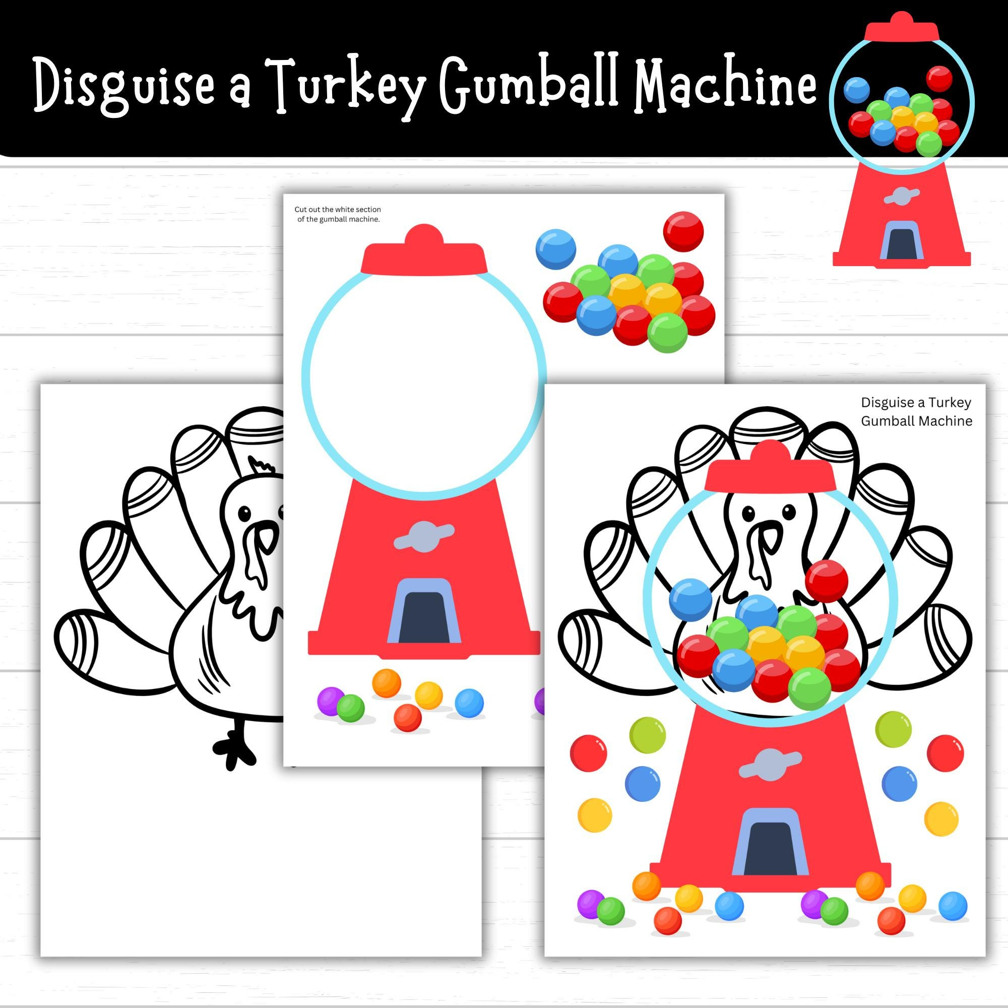 Disguise A Turkey Gumball Machine, Gumball Machine Turkey, Turkey throughout Gumball Machine Turkey In Disguise