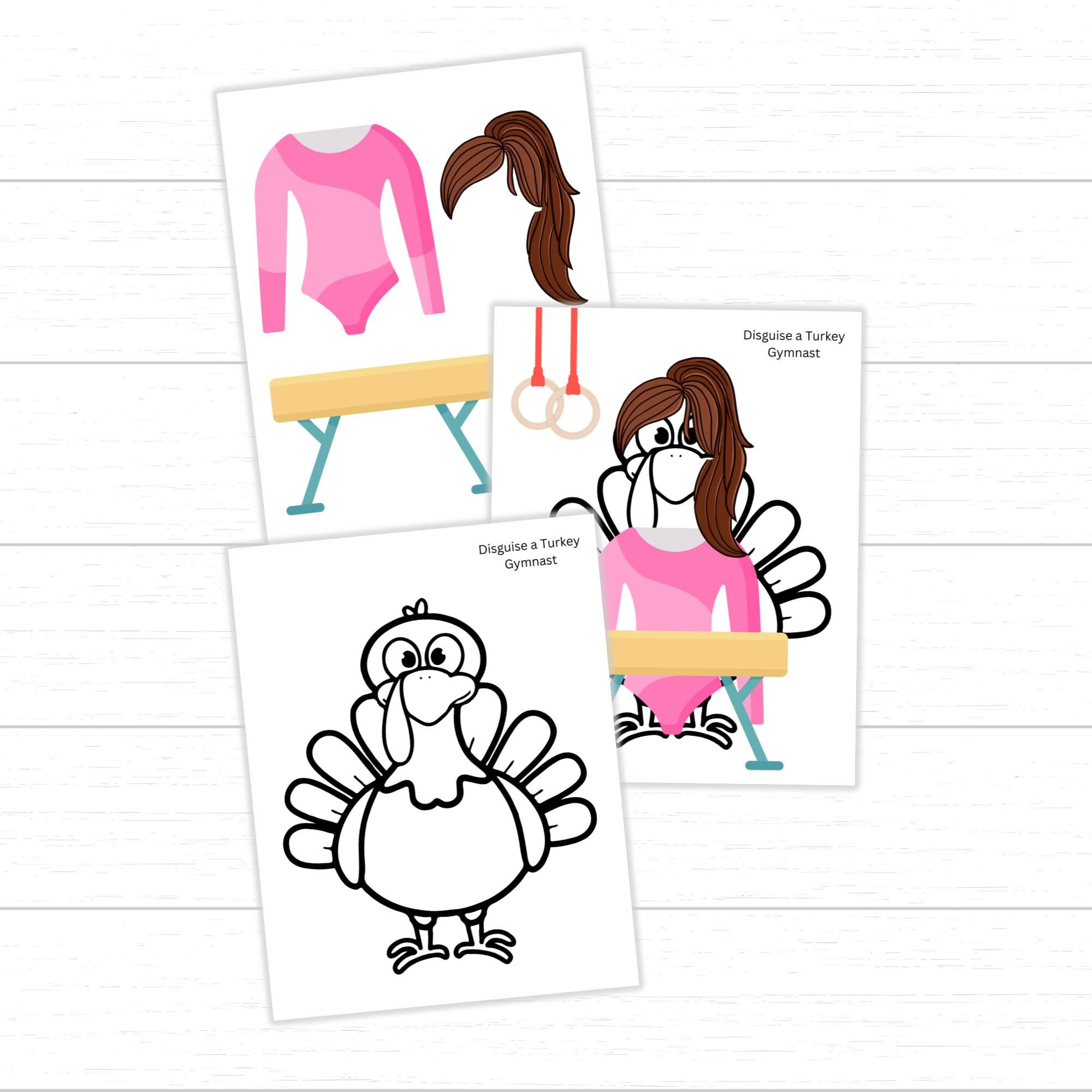 Disguise A Turkey Gymnast, Gymnast Turkey Disguise Printable throughout Turkey in Disguise Gymnast