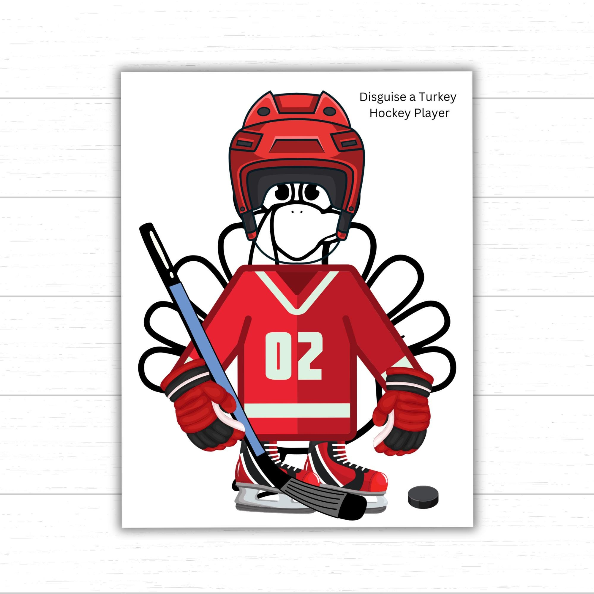 Disguise A Turkey Hockey Player, Hockey Turkey, Turkey Disguise with Turkey In Disguise Hockey Player