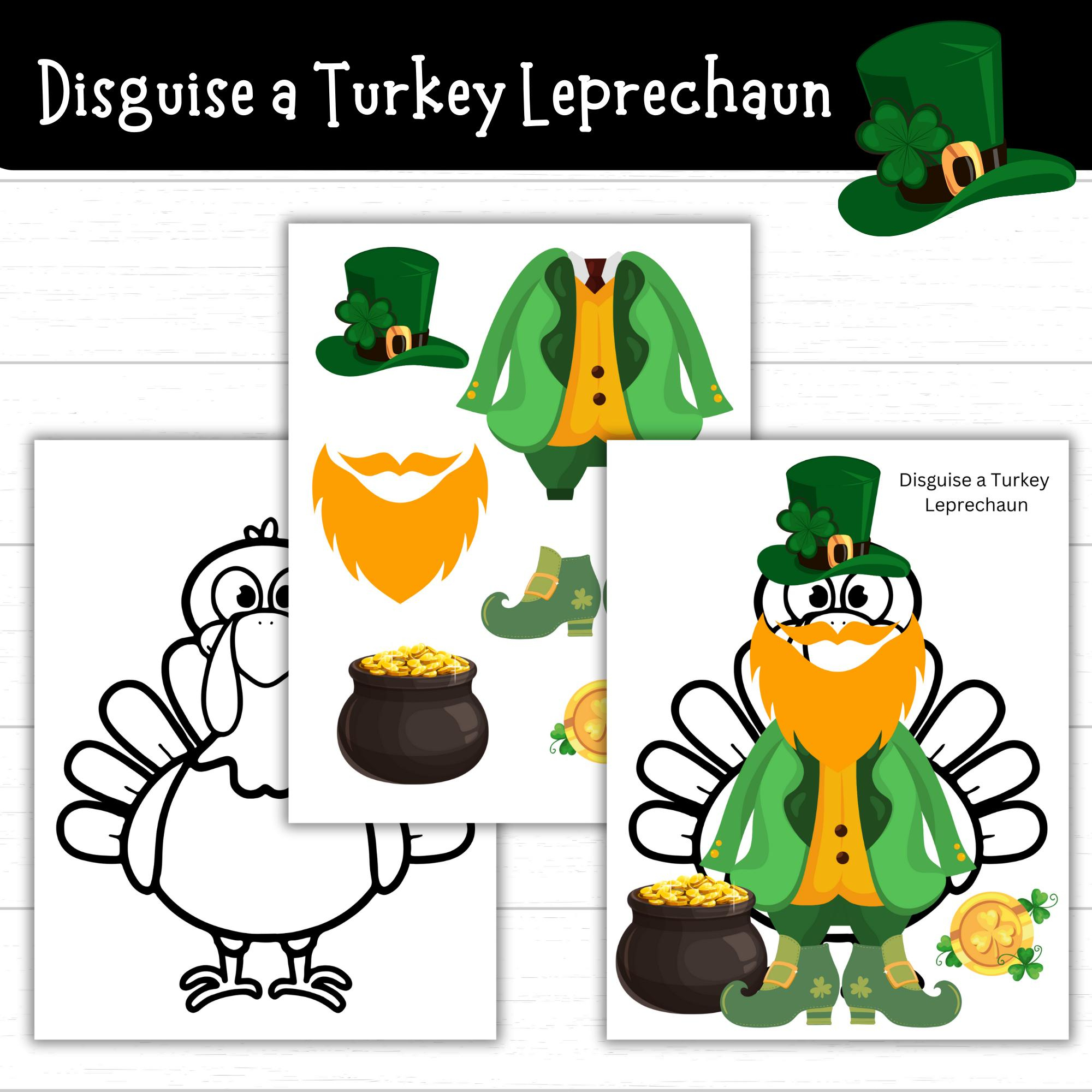 Disguise A Turkey Leprechaun, Leprechaun Printable Outfit throughout Turkey In Disguise Leprechaun