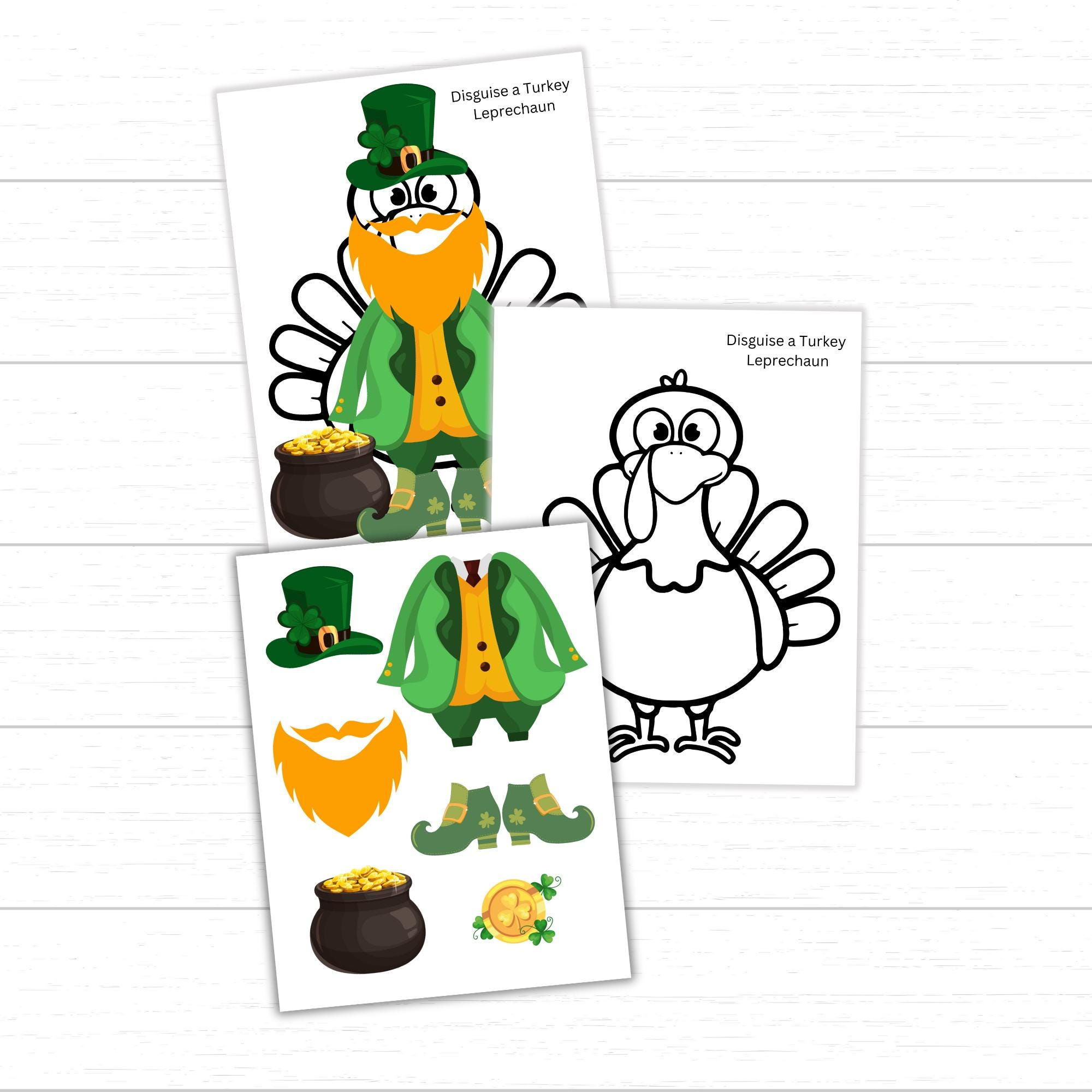 Disguise A Turkey Leprechaun, Leprechaun Printable Outfit with regard to Turkey In Disguise Leprechaun