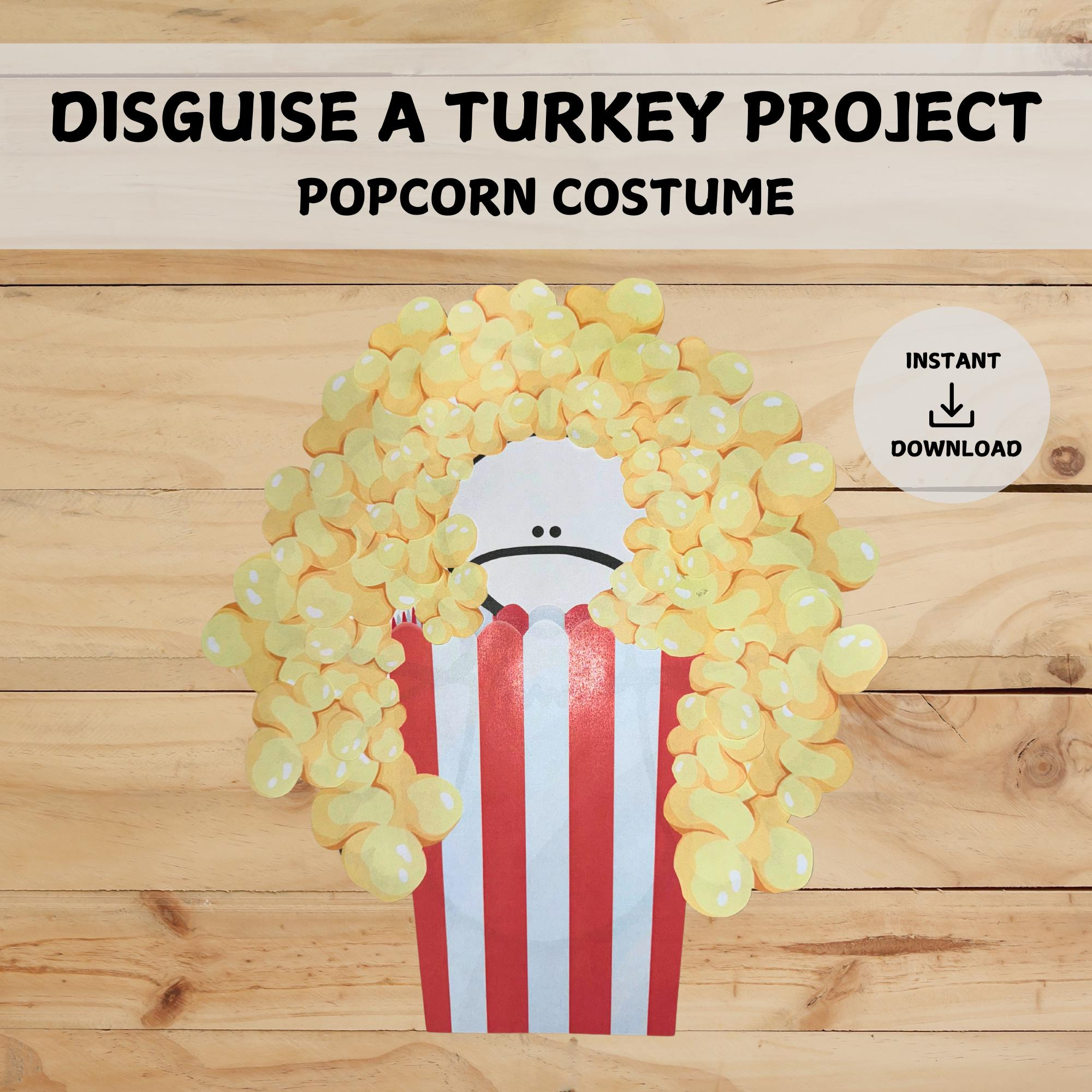 Disguise A Turkey Project | Popcorn Disguise | Digital Download inside Turkey Disguise Project Popcorn