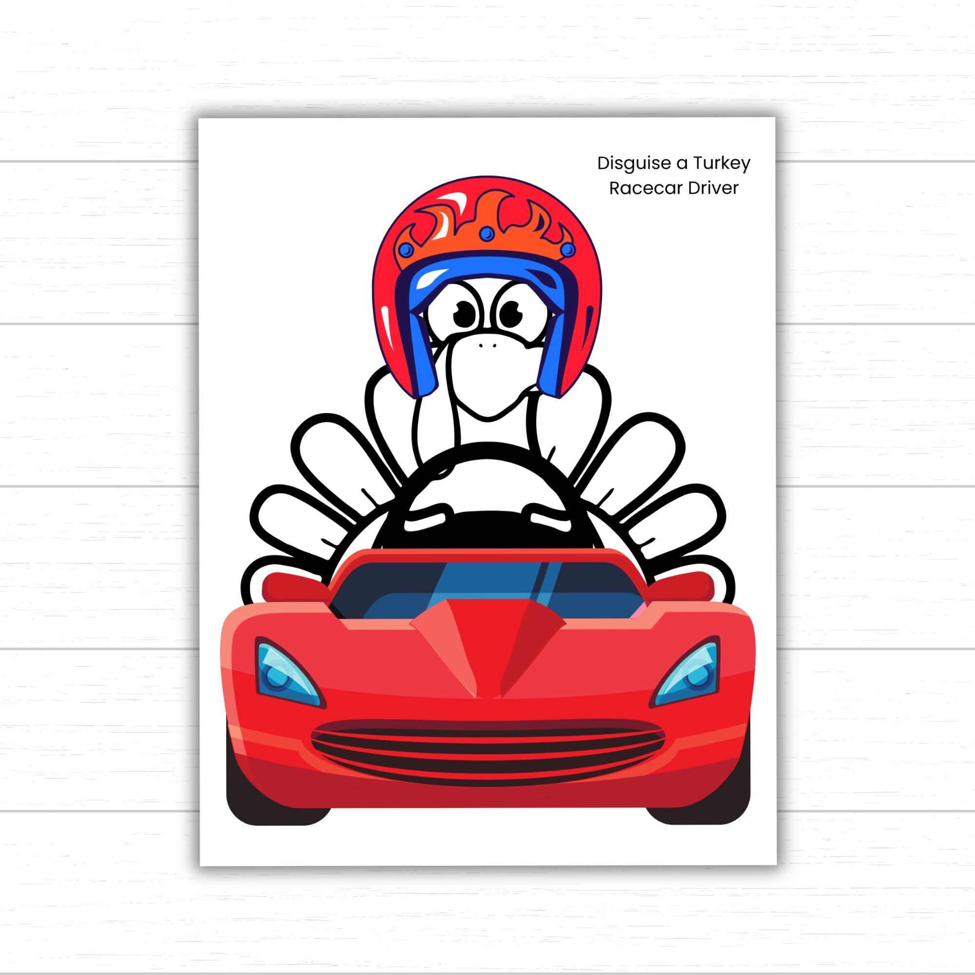 Disguise A Turkey Racecar Driver, Racecar Turkey, Printable Turkey pertaining to Turkey Disguise Race Car Driver