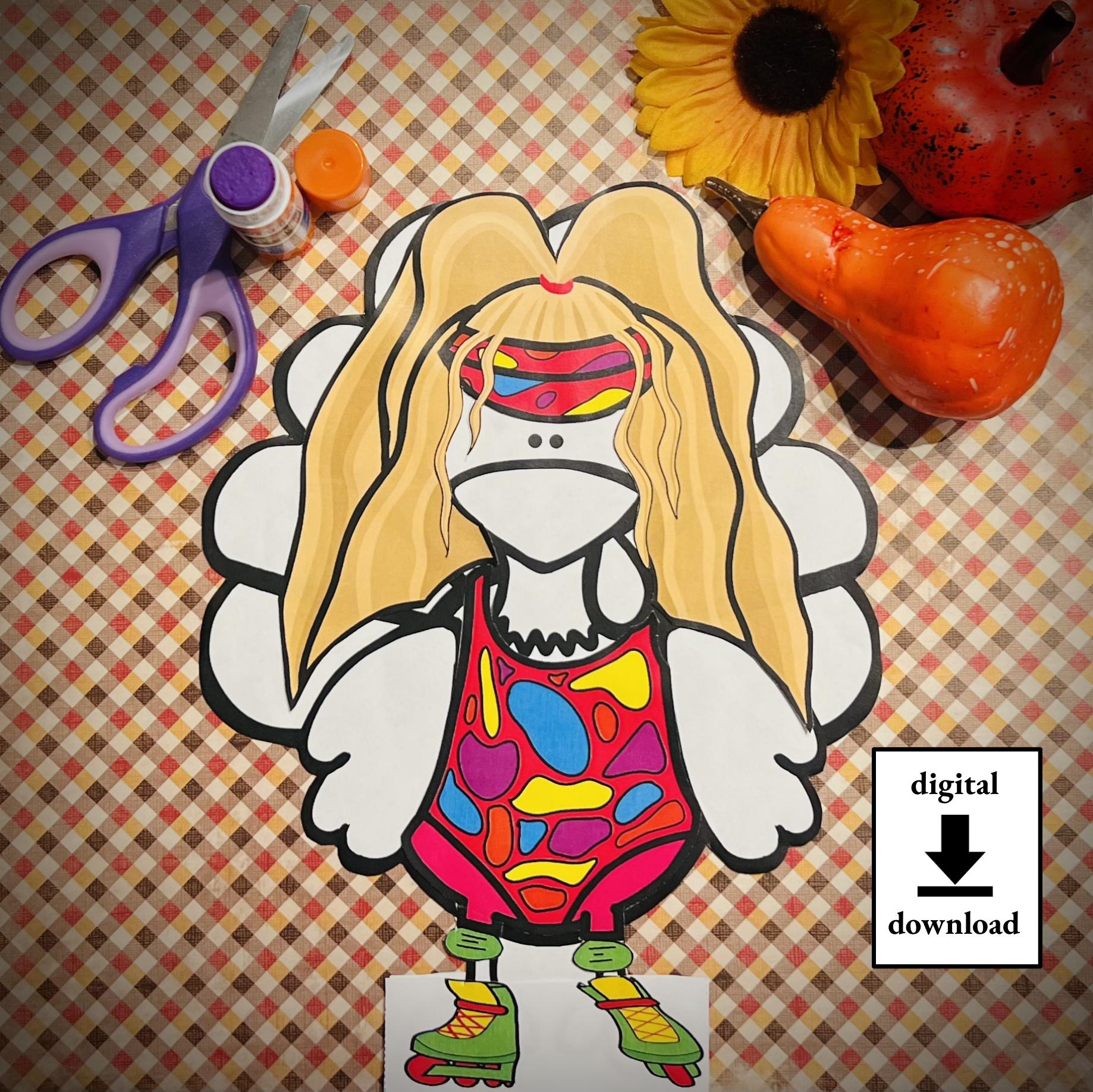 Disguise A Turkey-Rollerblading Disguise - Etsy Uk throughout Barbie Turkey In Disguise