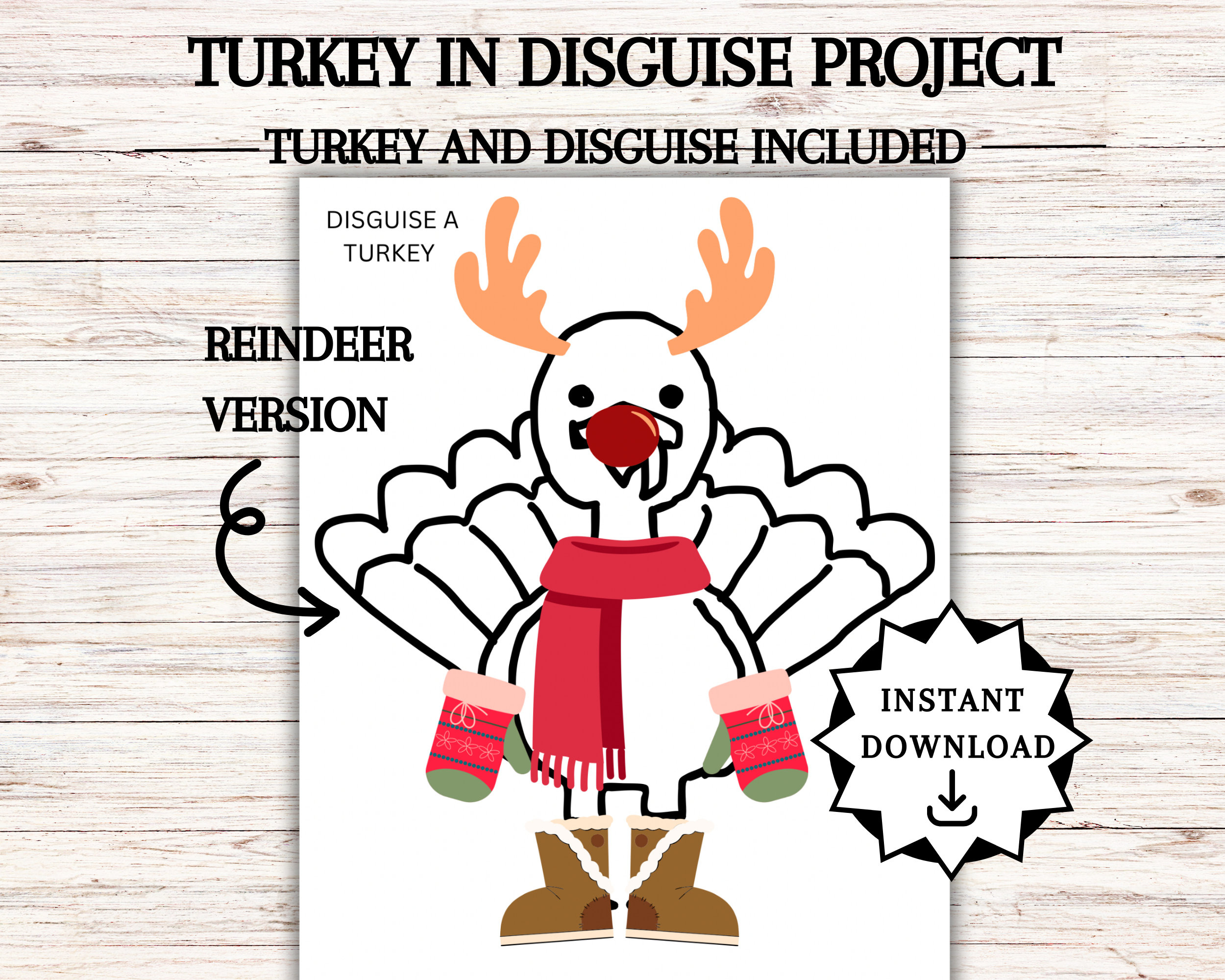 Disguise A Turkey, Turkey In Disguise Printable, Thanksgiving inside Turkey Disguised As Rudolph