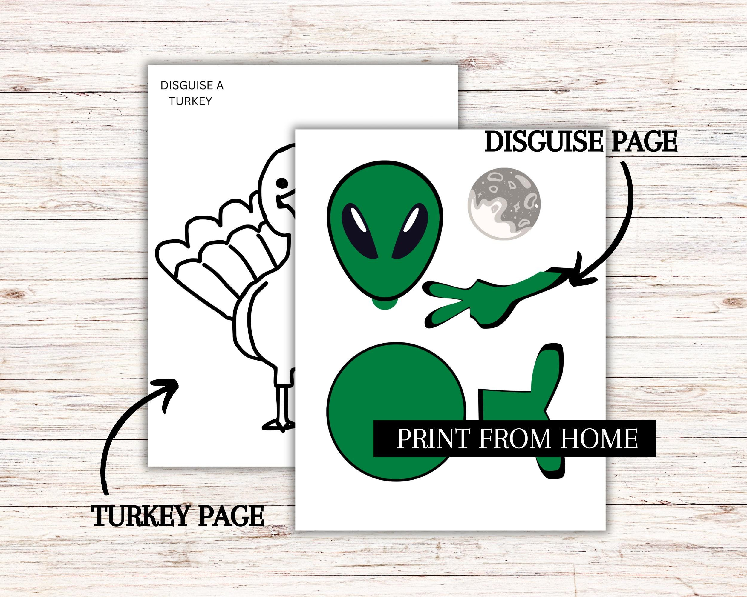 Disguise A Turkey, Turkey In Disguise Printable, Thanksgiving throughout Turkey In Disguise Alien