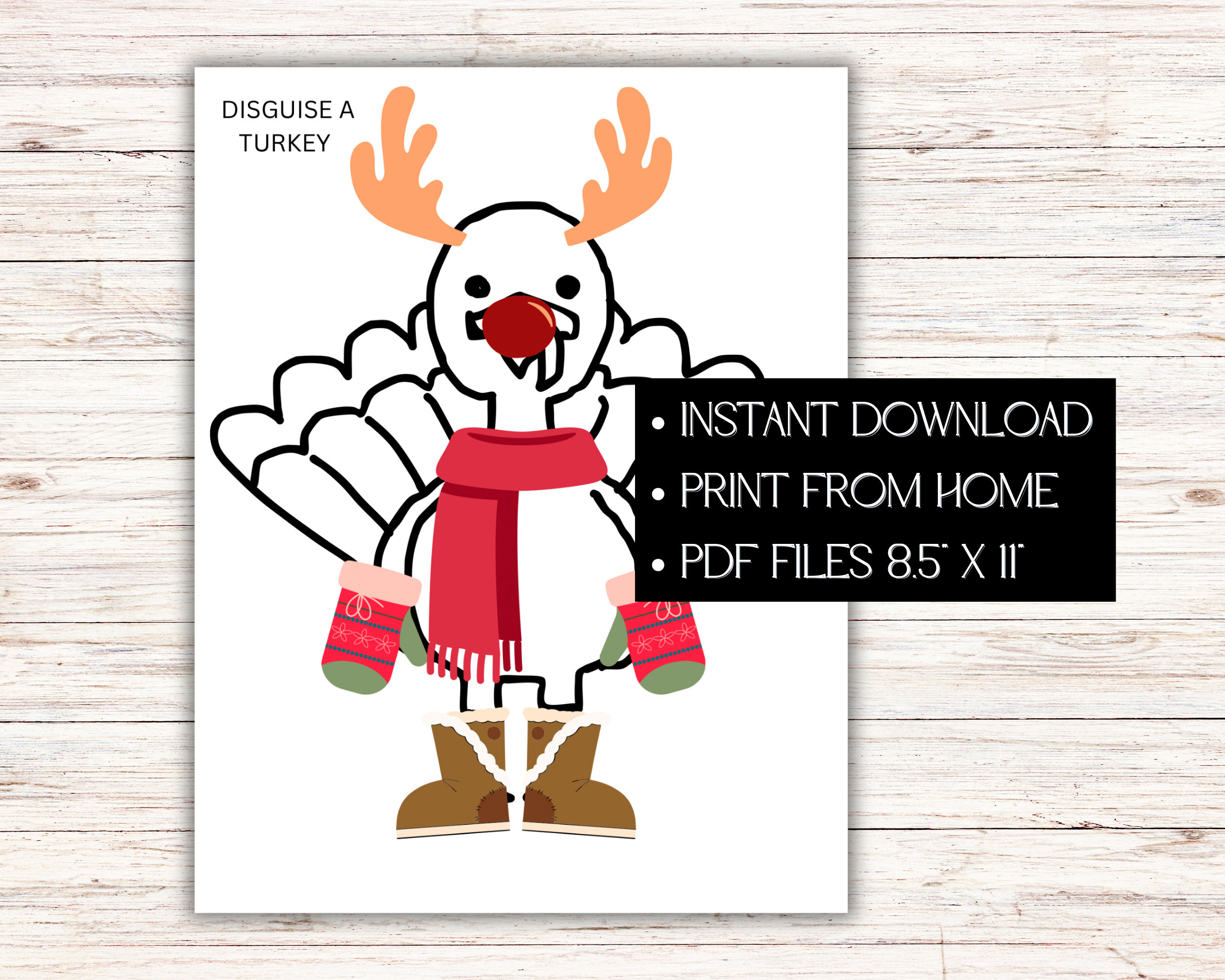 Disguise A Turkey, Turkey In Disguise Printable, Thanksgiving with Turkey Disguise Project Reindeer