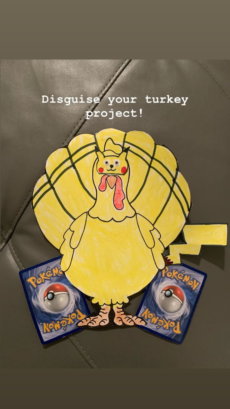 Disguise Your Turkey- Pokémon Style! regarding Turkey Disguise Project Pokemon