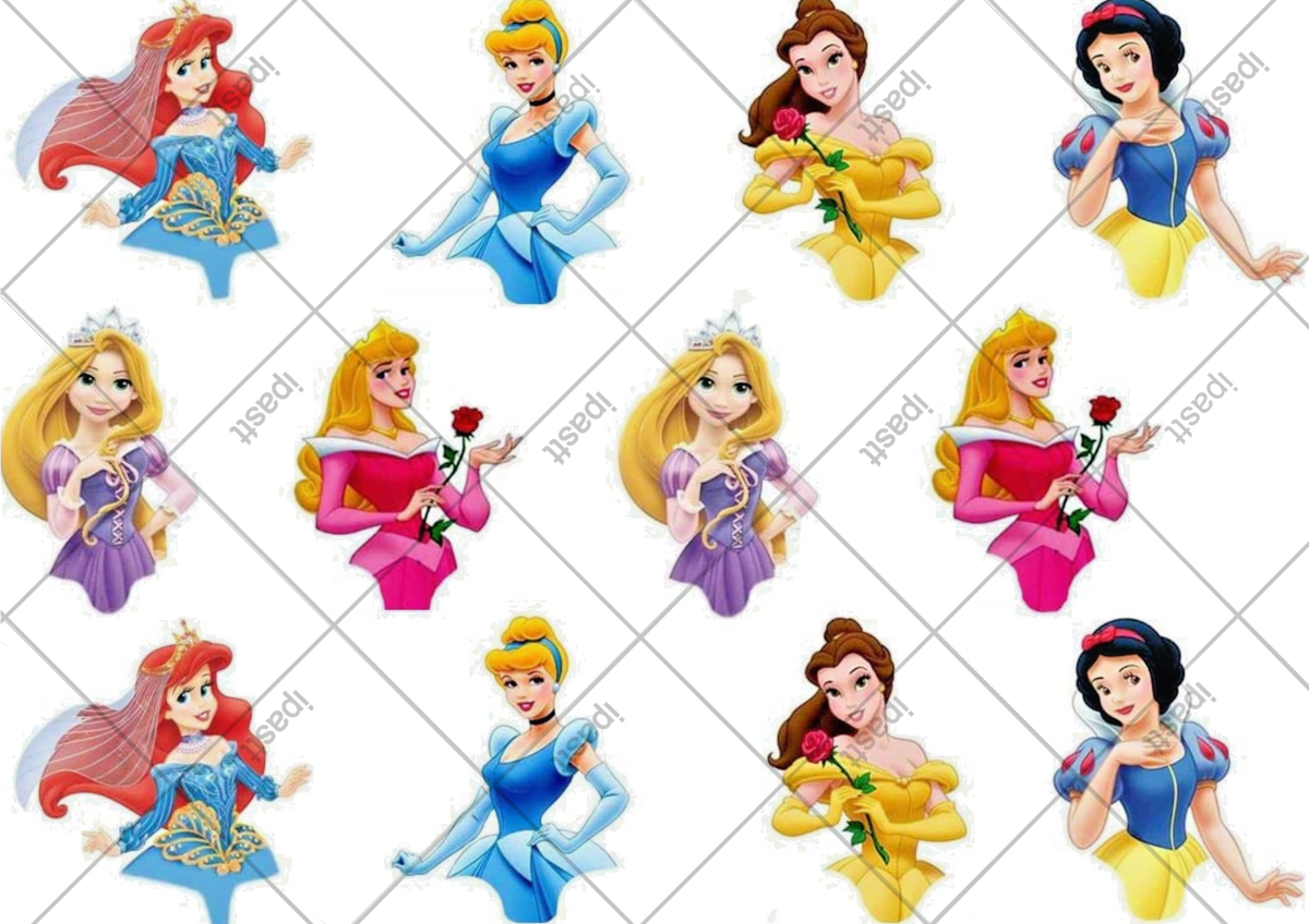Disney Princess (Set 1) Half Body Pre Cut Edible Cake Toppers intended for Half Body Disney Princess Cupcake Toppers Free Printable