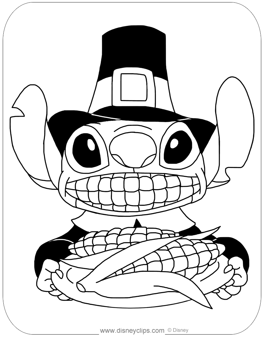 Disney Thanksgiving Coloring Pages | Disneyclips throughout Thanksgiving Disney Coloring Pages Printable