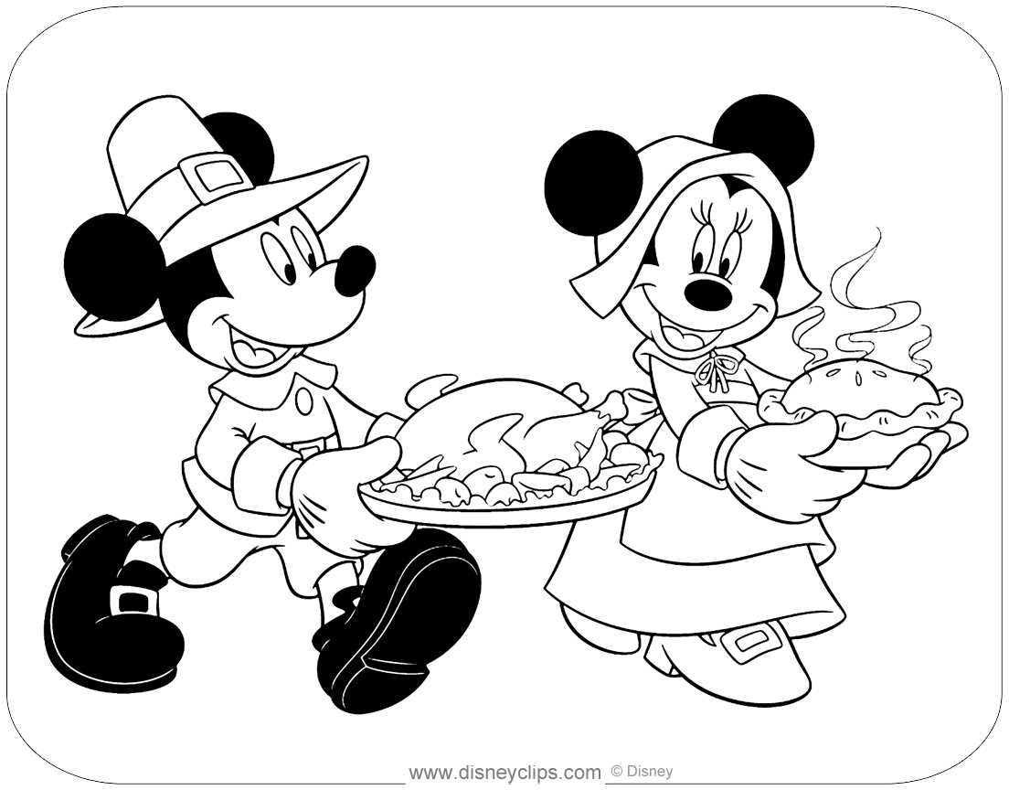 Disney Thanksgiving Coloring Pages | Disneyclips with regard to Thanksgiving Disney Coloring Pages Printable
