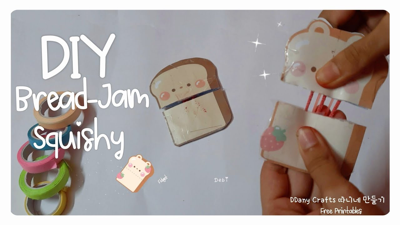 Diy Bread-Jam Toast Squishy | Recreation Of #Ddanycrafts따니네만들기 | Free  Printables || Debiga inside Ddany Crafts Free Printables