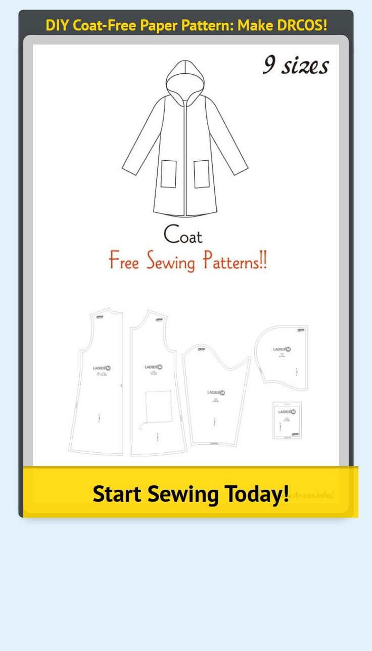 Diy Coat-Free Paper Pattern: Make Drcos! intended for Printable Jacket Sewing Patterns Free