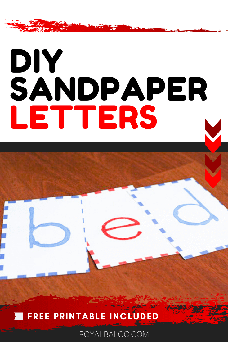 Diy Montessori Sandpaper Cards For The Alphabet → Royal Baloo regarding Free Montessori Sandpaper Letters Printable