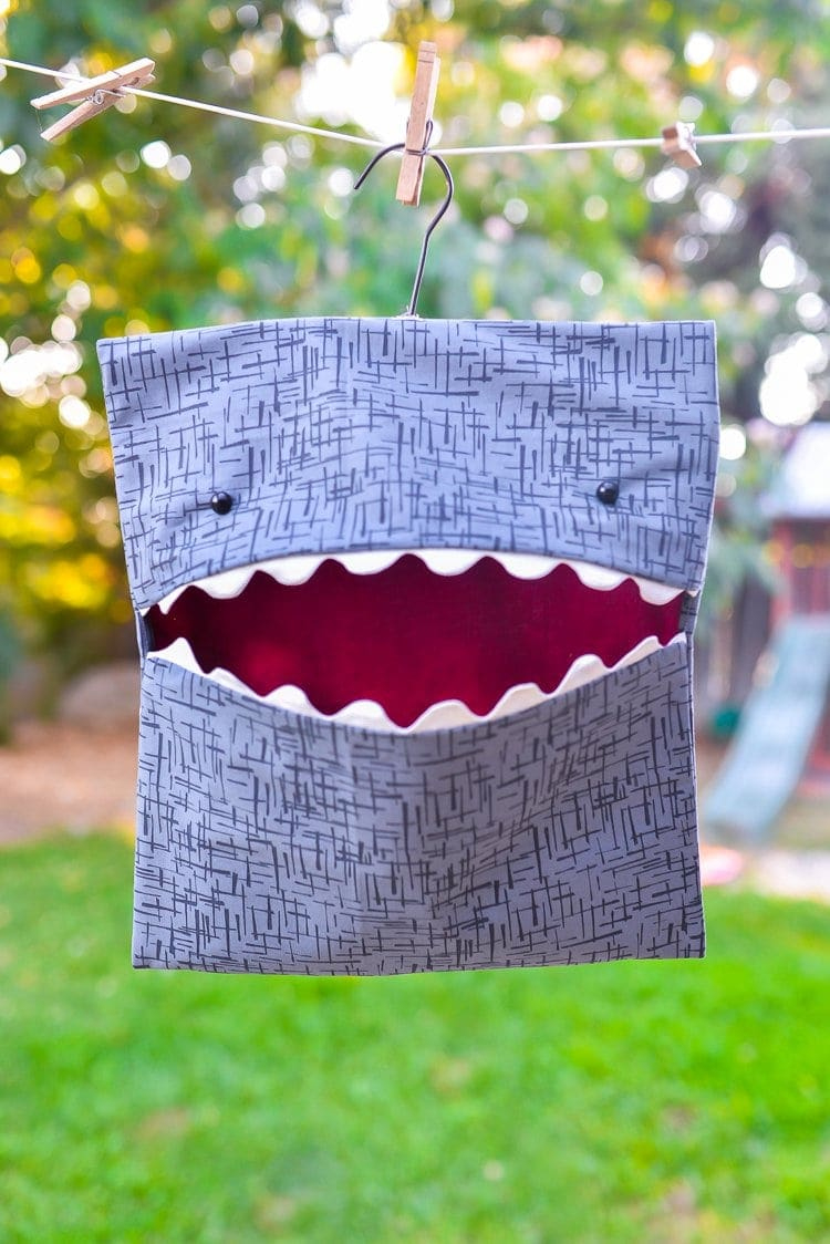 Diy Shark Clothespin Bag Sewing Pattern - The Polka Dot Chair for Free Printable Clothespin Bag Pattern