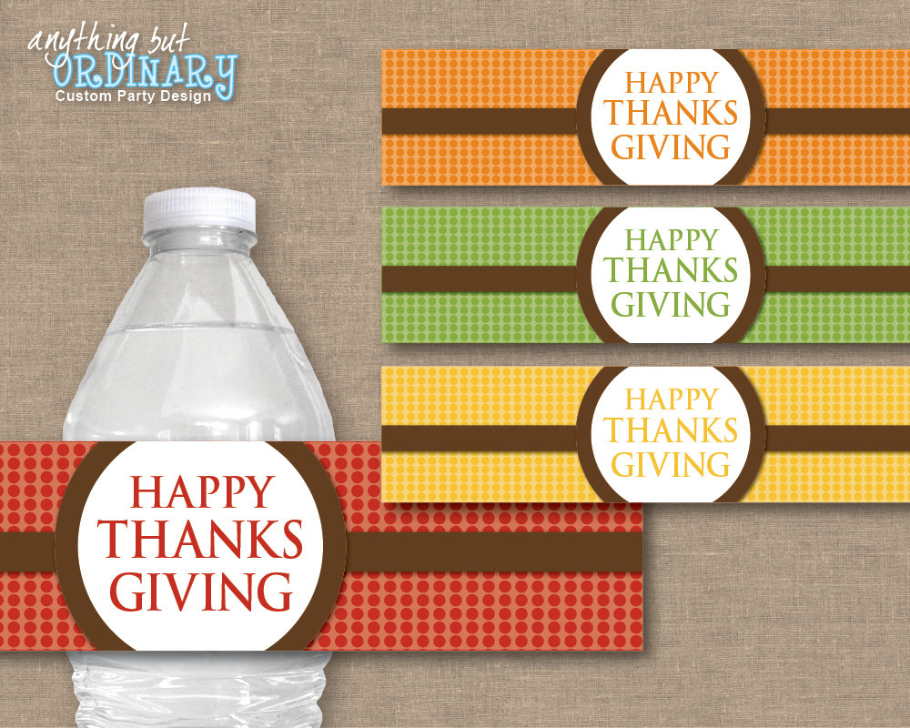 Diy Thanksgiving Water Bottle Labels, Gather Together Give Thanks for Free Printable Thanksgiving Water Bottle Labels