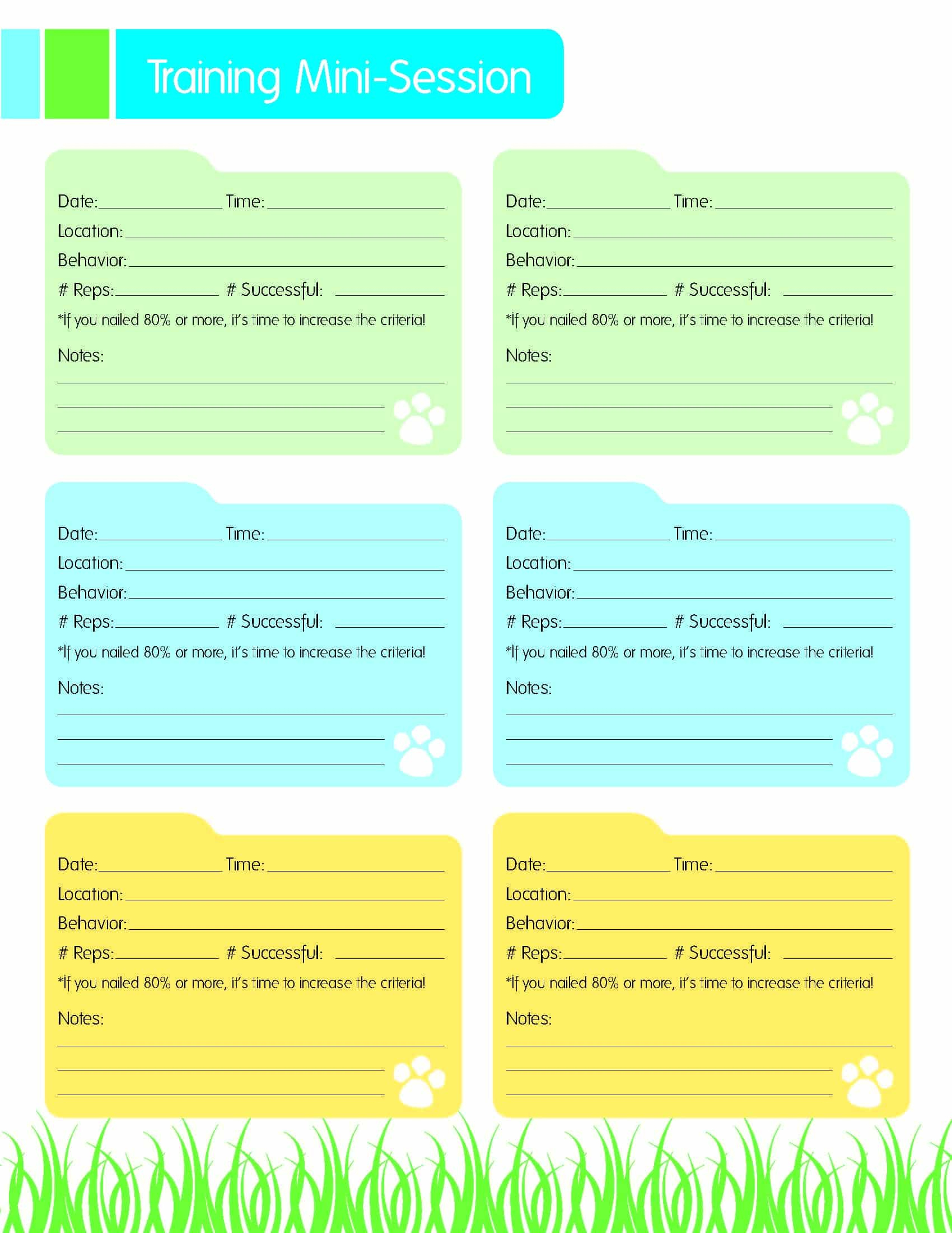 Dog Training Resource: Free Mini-Session Training Printable - Oh inside Free Printable Dog Training Worksheets
