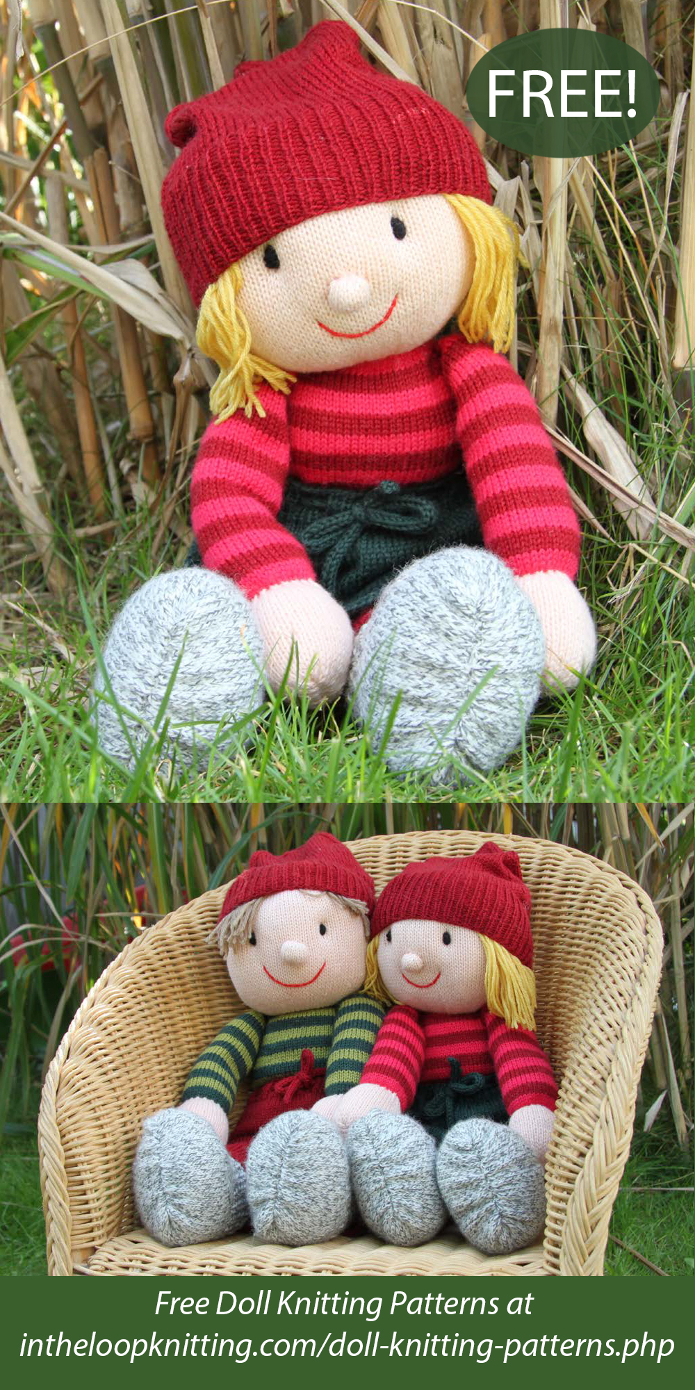 Doll Knitting Patterns - In The Loop Knitting regarding Printable Ravelry Free Knitting Patterns For Dolls
