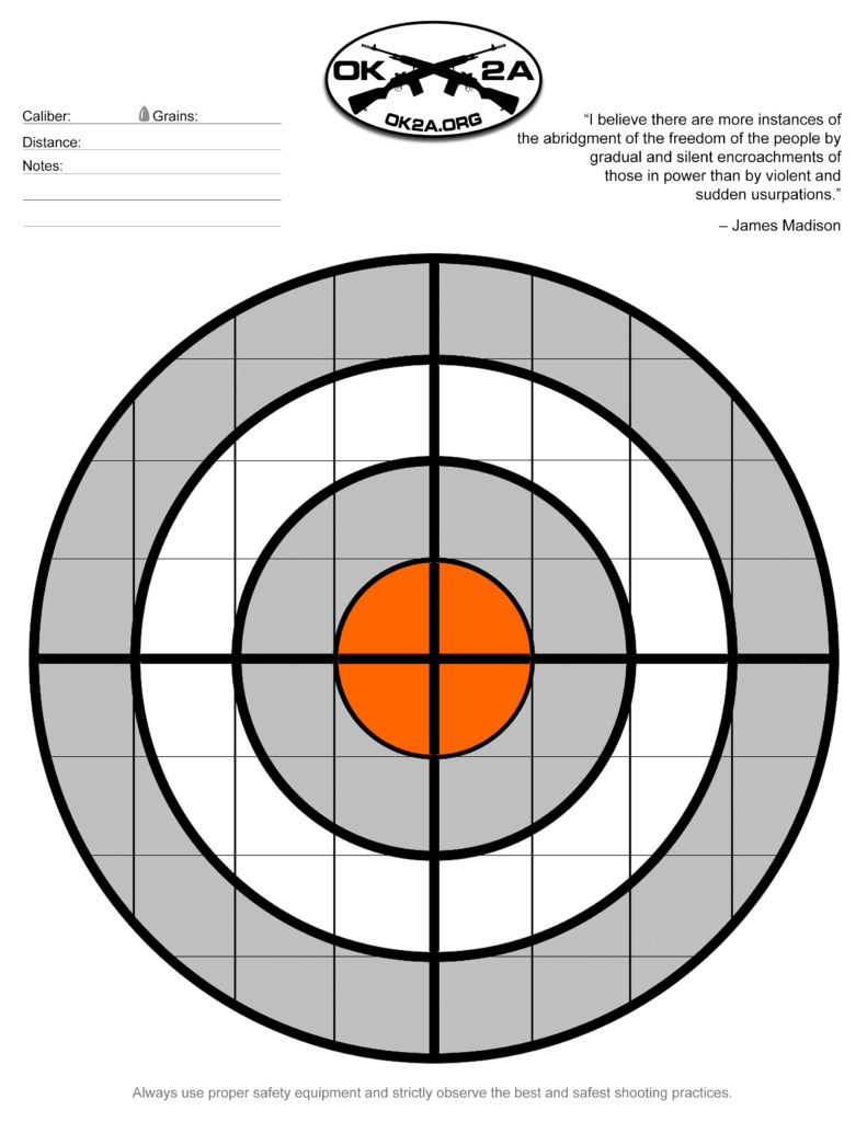 Download Printable Targets Here | Oklahoma 2Nd Amendment Association with Printable Rifle Targets Free
