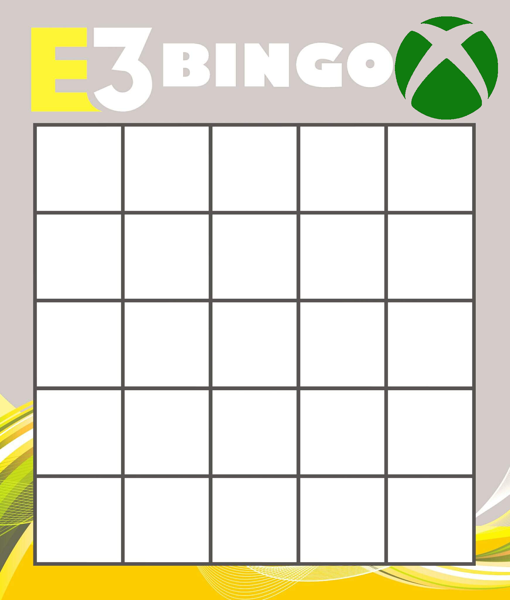 E3 2021 Xbox Bingo Thread - Gaming - Xboxera in E3 Bingo Card Maker
